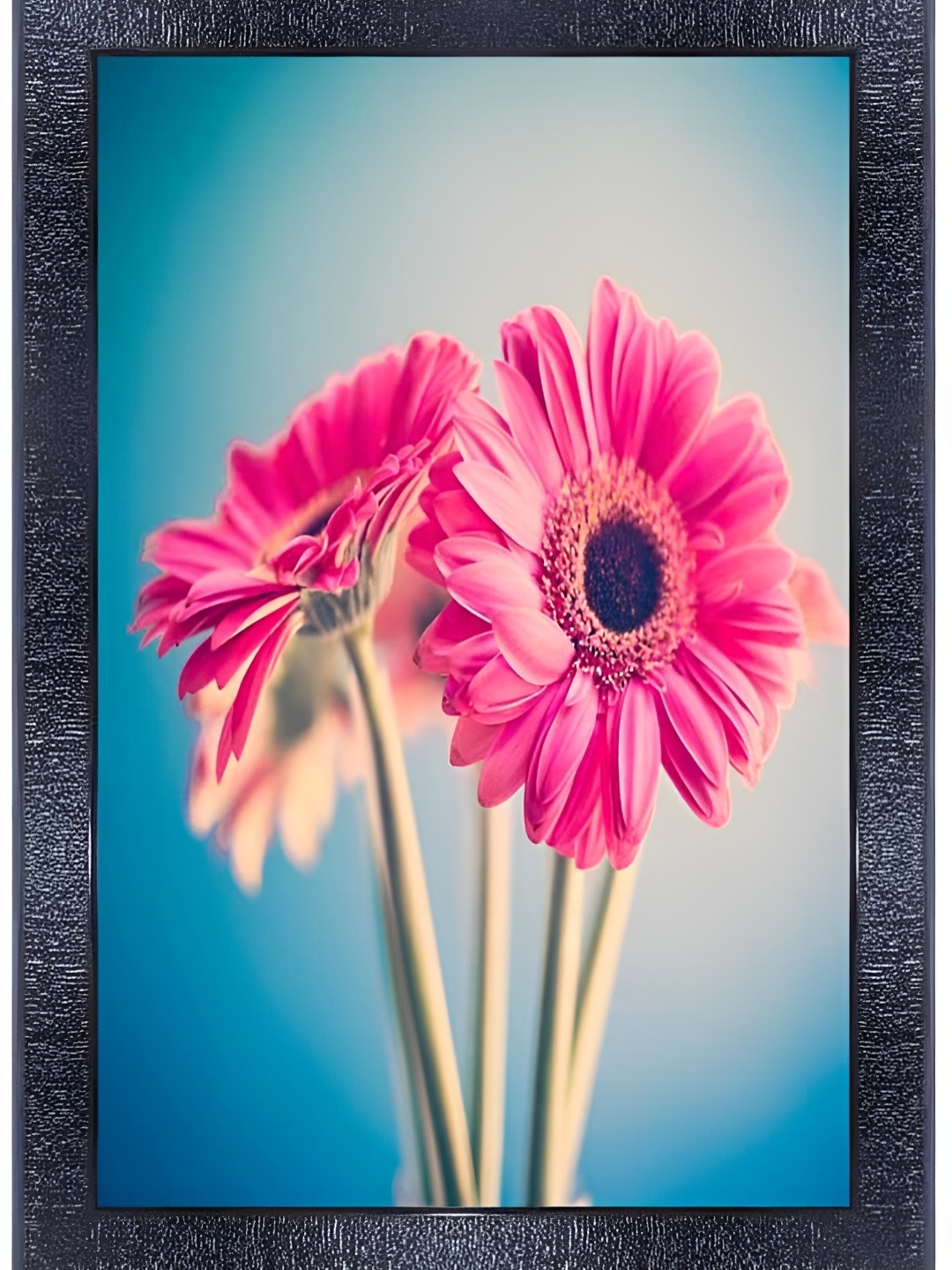

PnF Pink & Blue Wooden Floral and Botanical Painting Wall Art