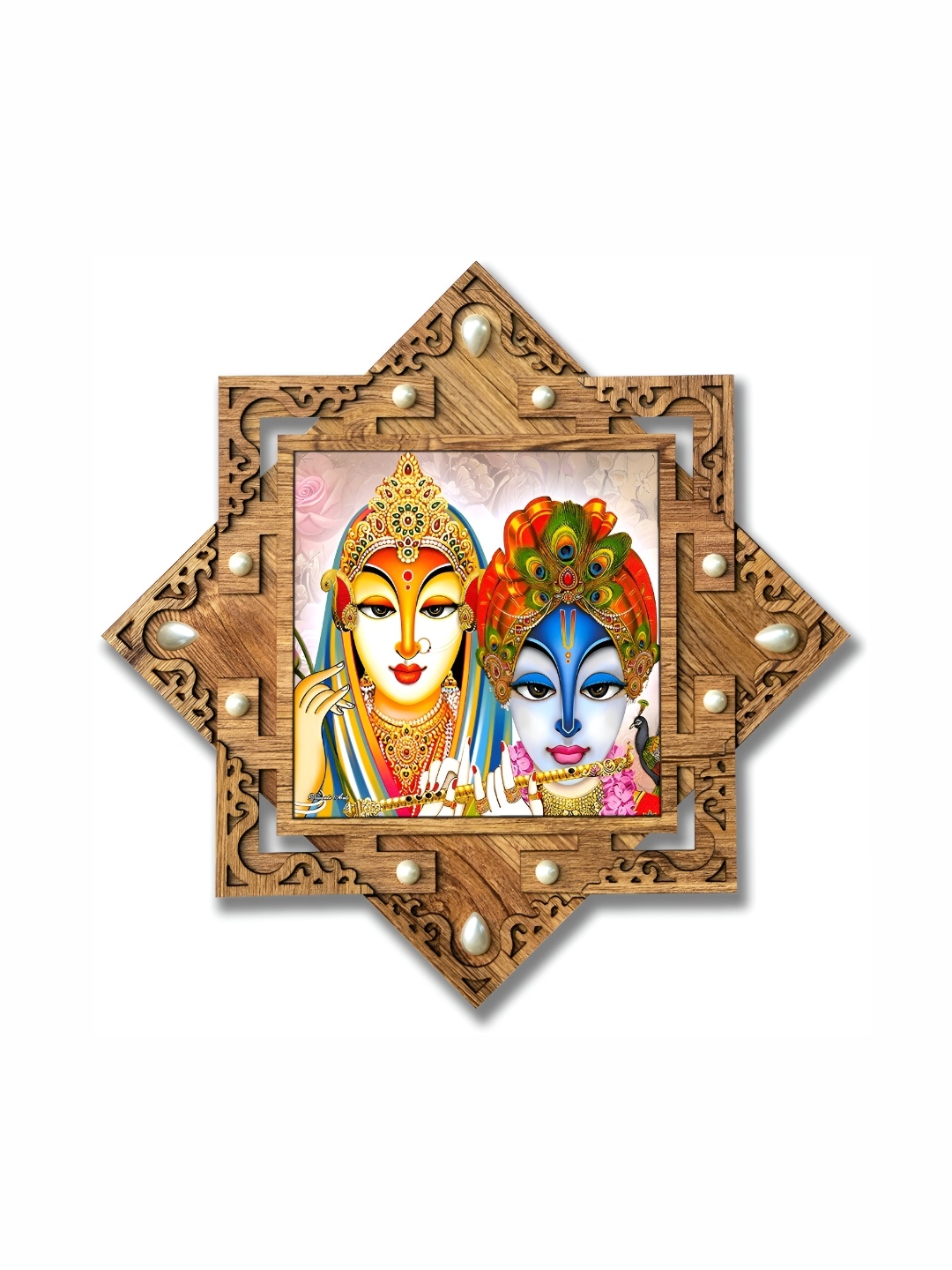 

PnF Brown & Blue Religious Wooden Painting Wall Art