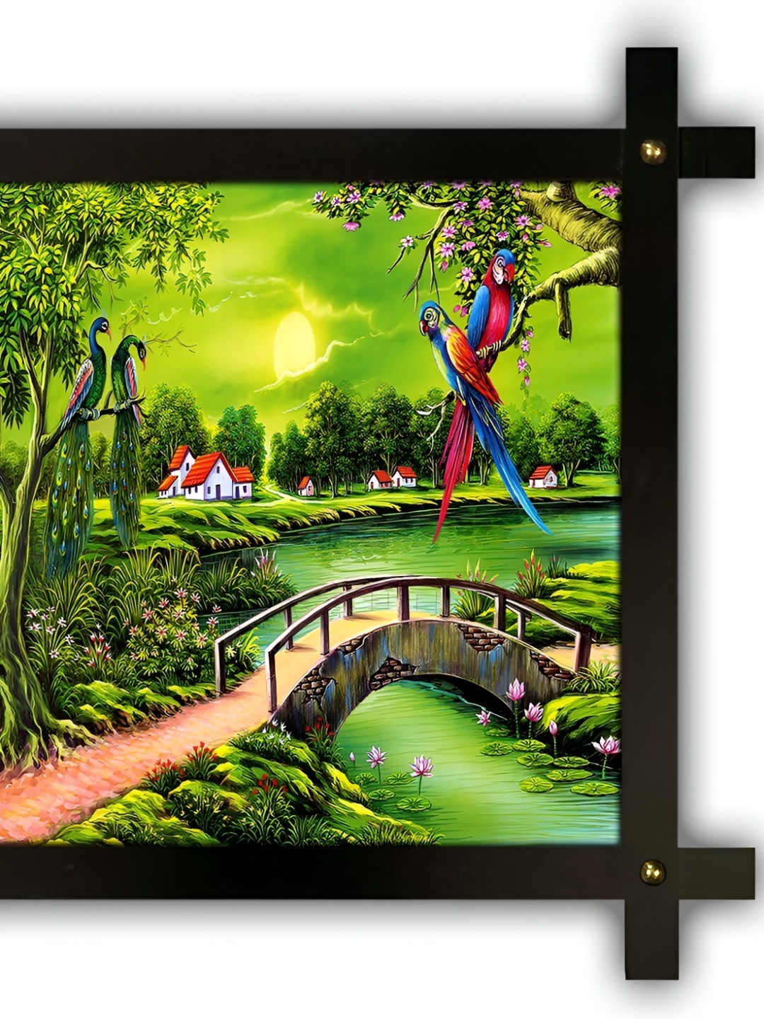 

PnF Green & Black Wooden Painting Wall Art
