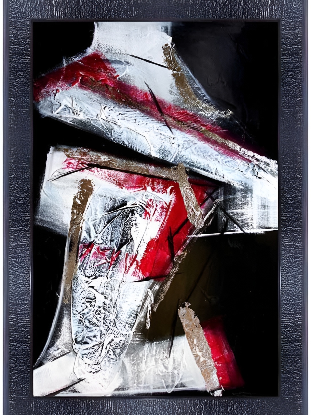 

PnF Black & White Abstract Wooden Painting Wall Art