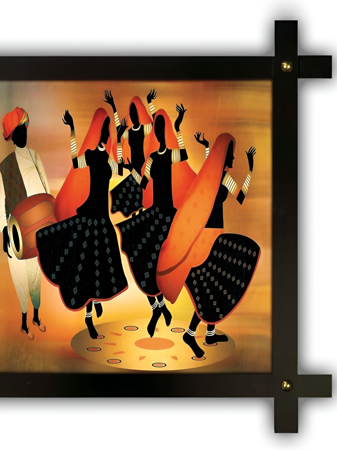 

PnF Black & Orange Wooden Painting Wall Art