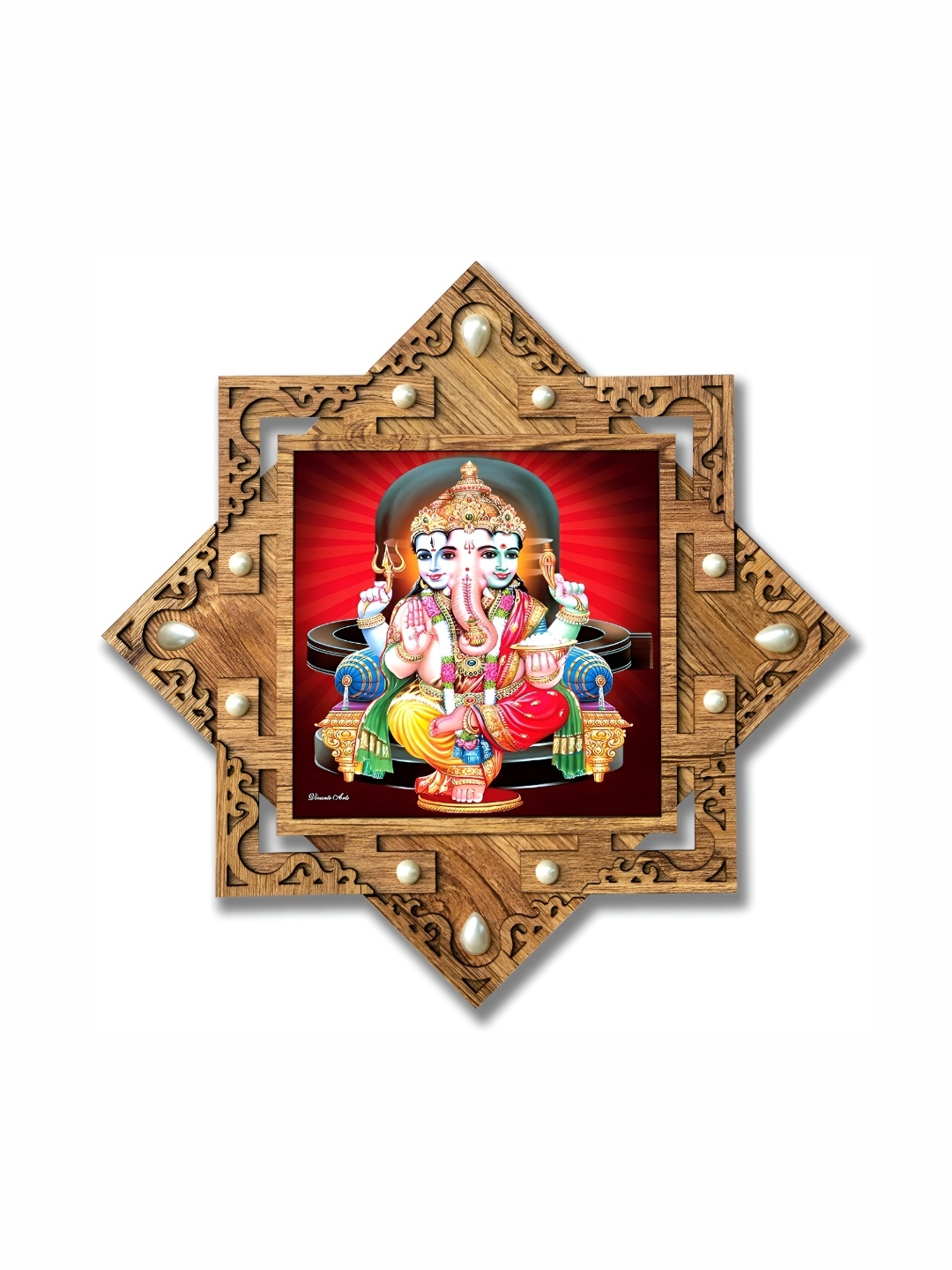 

PnF Brown & Red Wooden Religious Painting Wall Art