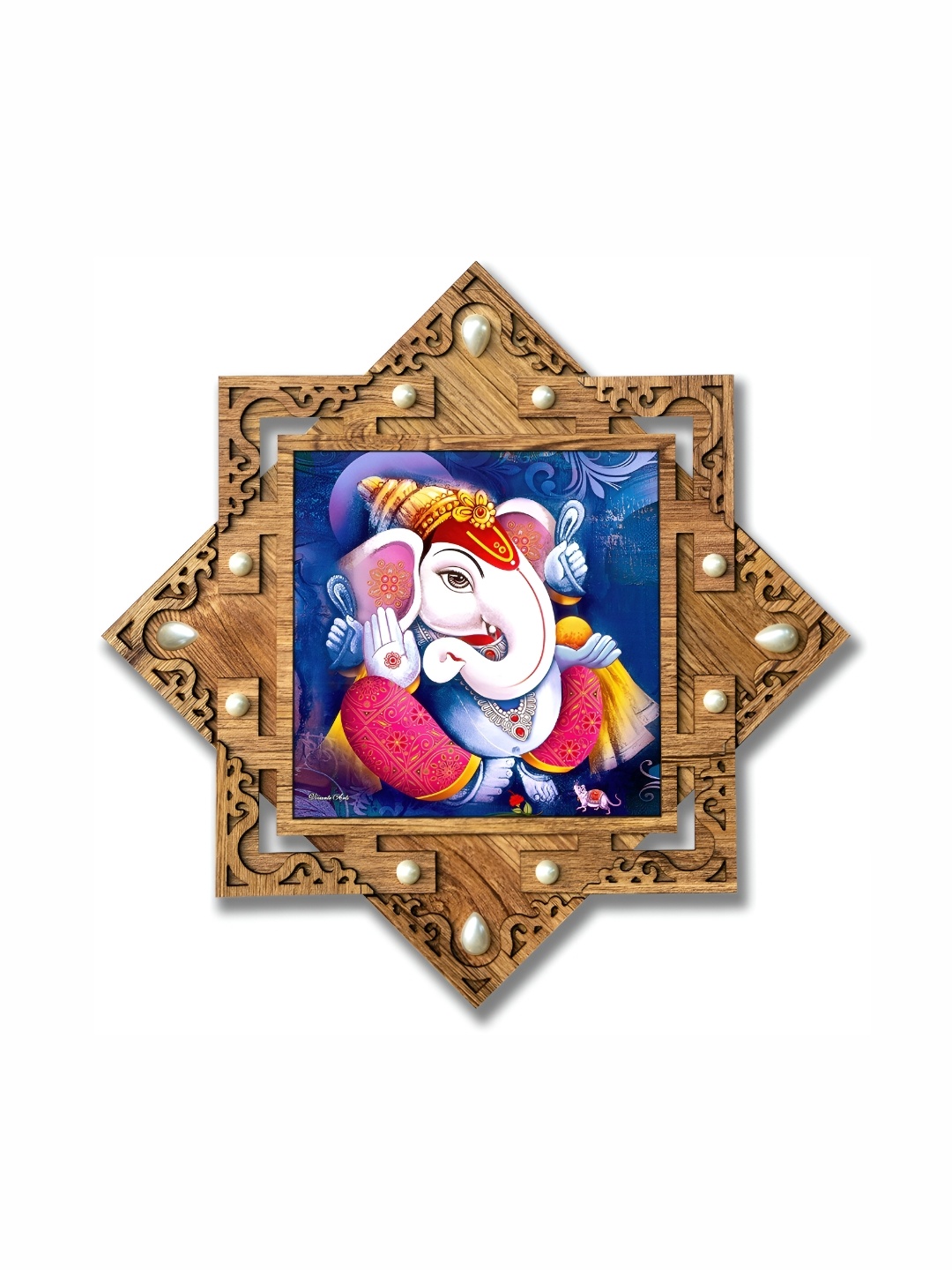 

PnF Brown & Blue Wooden Religious Wall Art