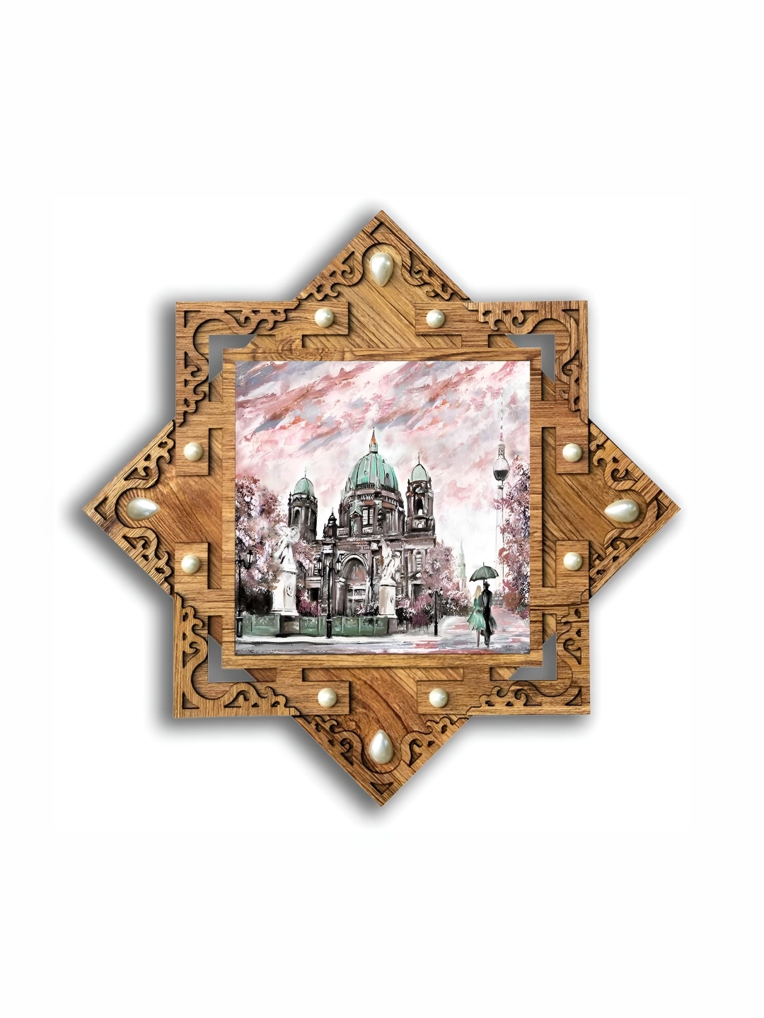 

PnF Brown & Pink Wooden Painting Wall Art