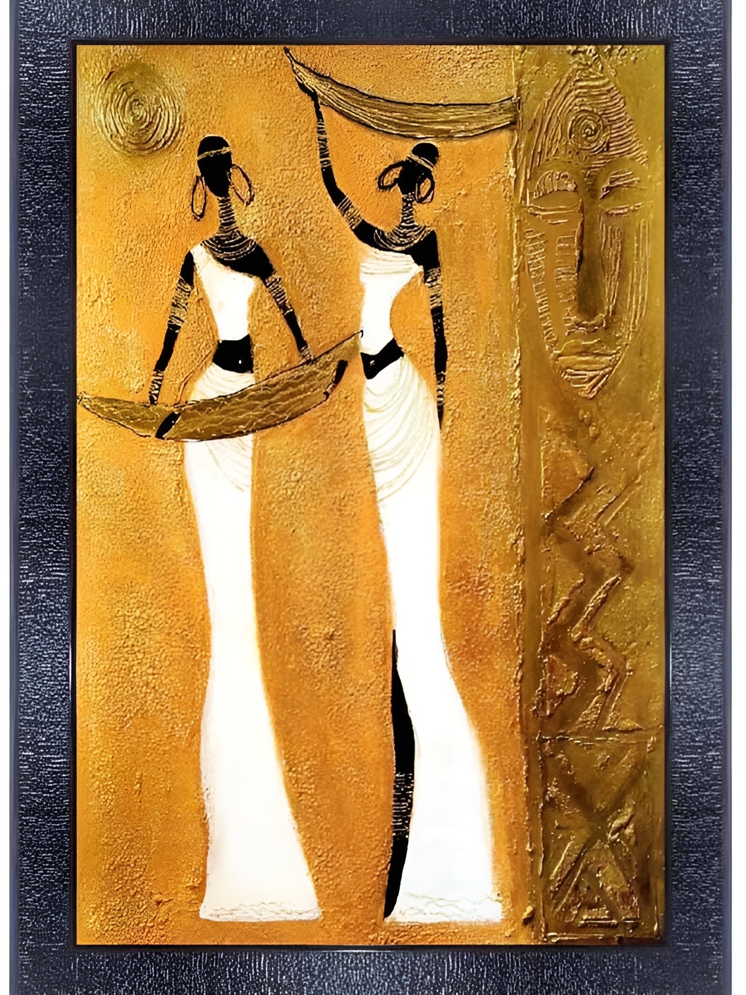 

PnF Black & Yellow Wooden Abstract Paintings Wall Art