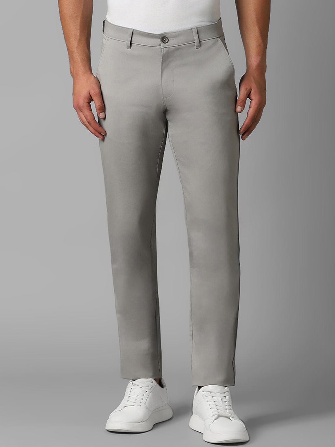 

Louis Philippe Sport Men Slim Fit Mid-Rise Regular Trousers, Grey