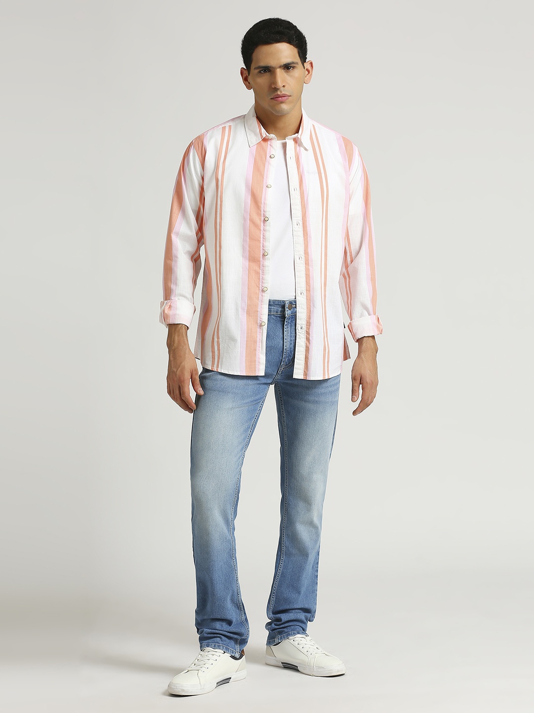 

Pepe Jeans Striped Pure Cotton Casual Shirt, Orange