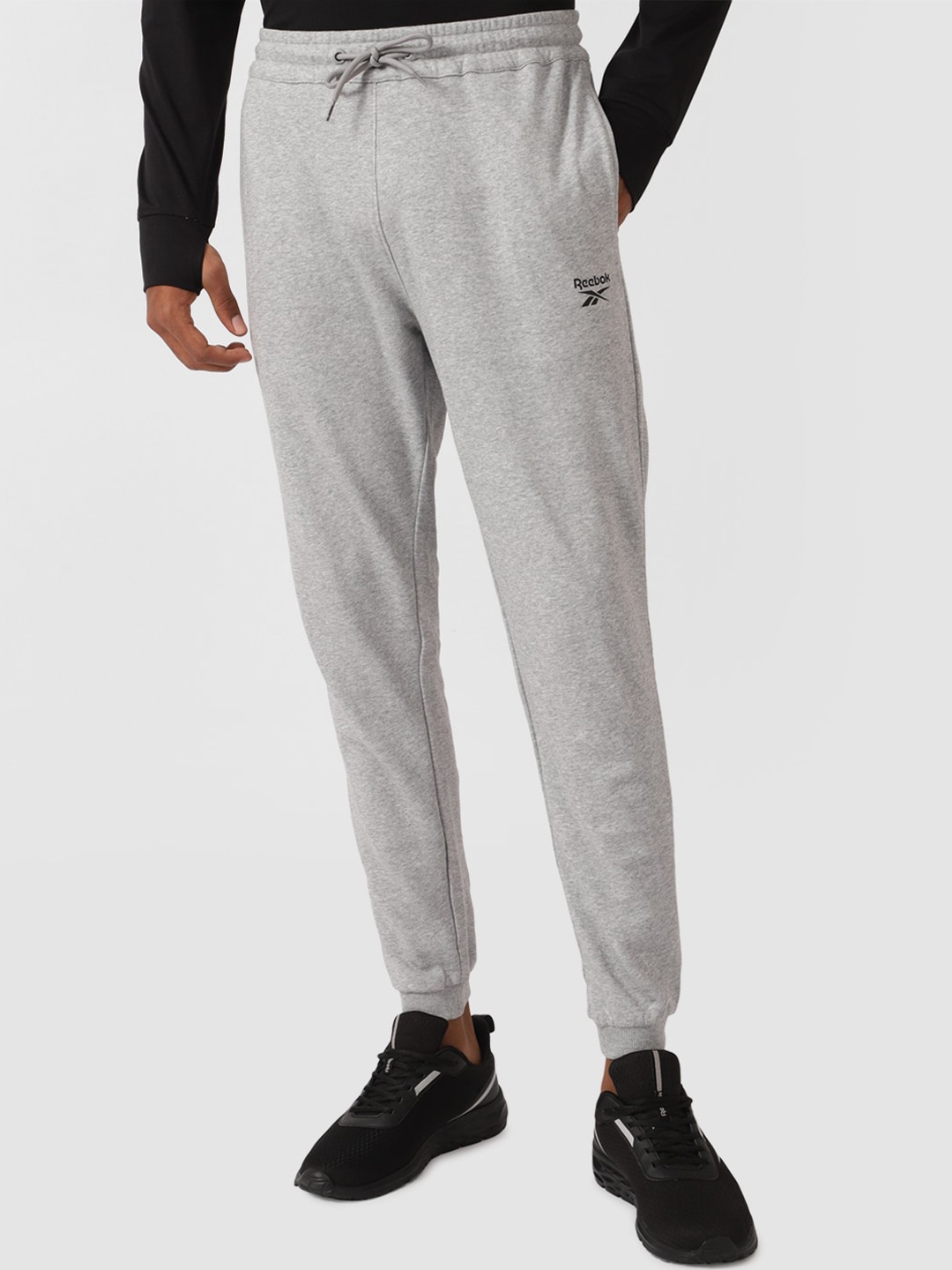 

Reebok Men Mid Rise Joggers Track Pants, Grey