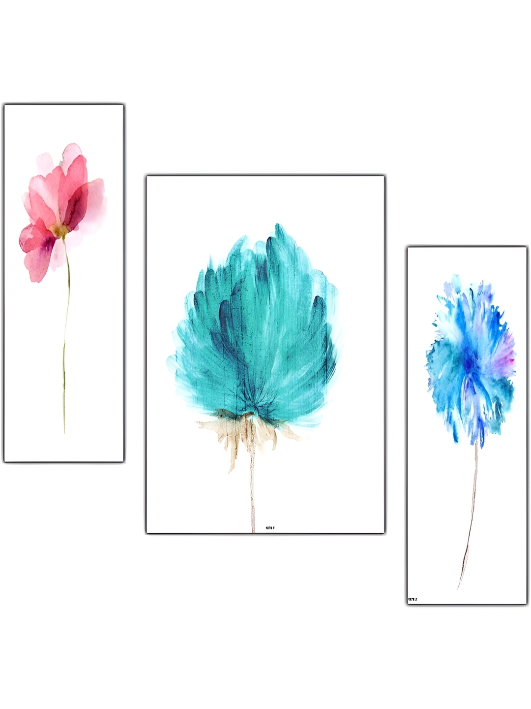 

PnF White & Green 3 Piece Floral and Botanical Wooden Painting Wall Art
