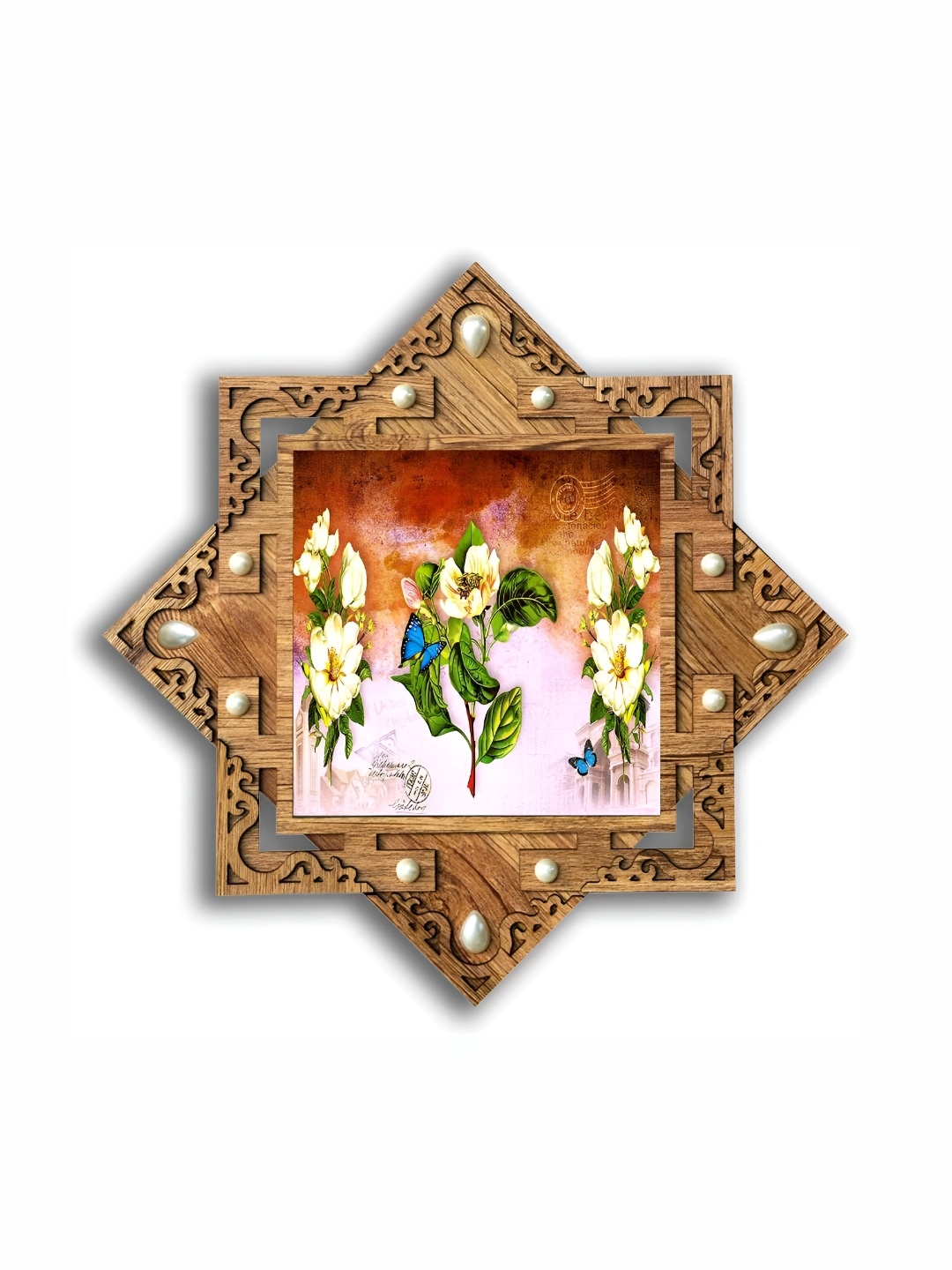 

PnF Brown & Pink Wooden Floral and Botanical Wall Art