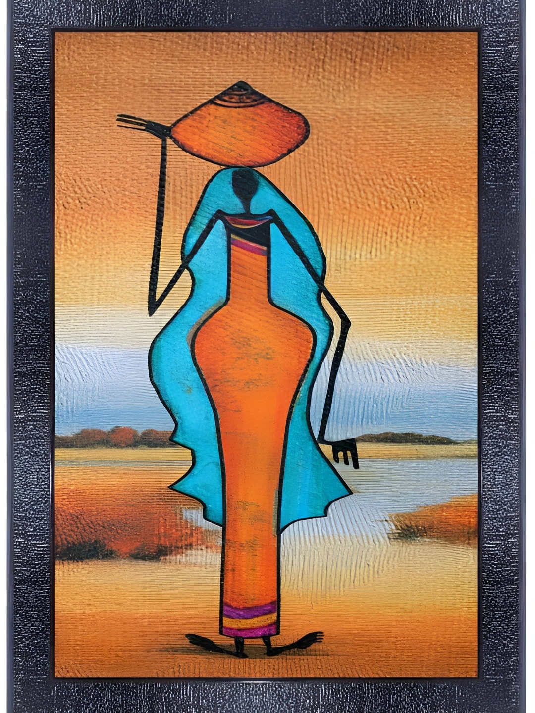 

PnF Black & Blue Wooden & Paper Abstract Wall Art
