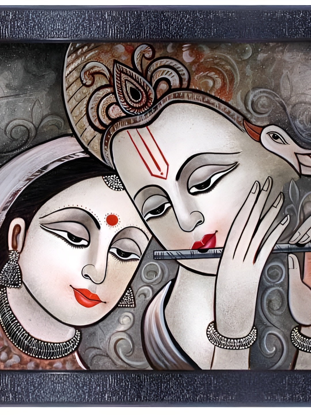 

PnF Grey & White Wooden Religious Wall Painting