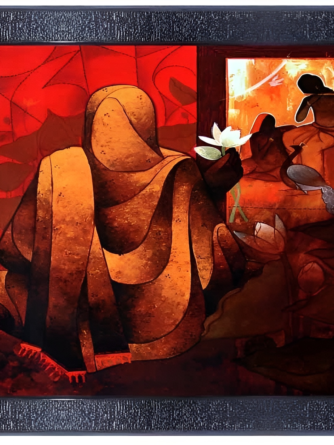 

PnF Black & Red Wooden Painting Wall Art