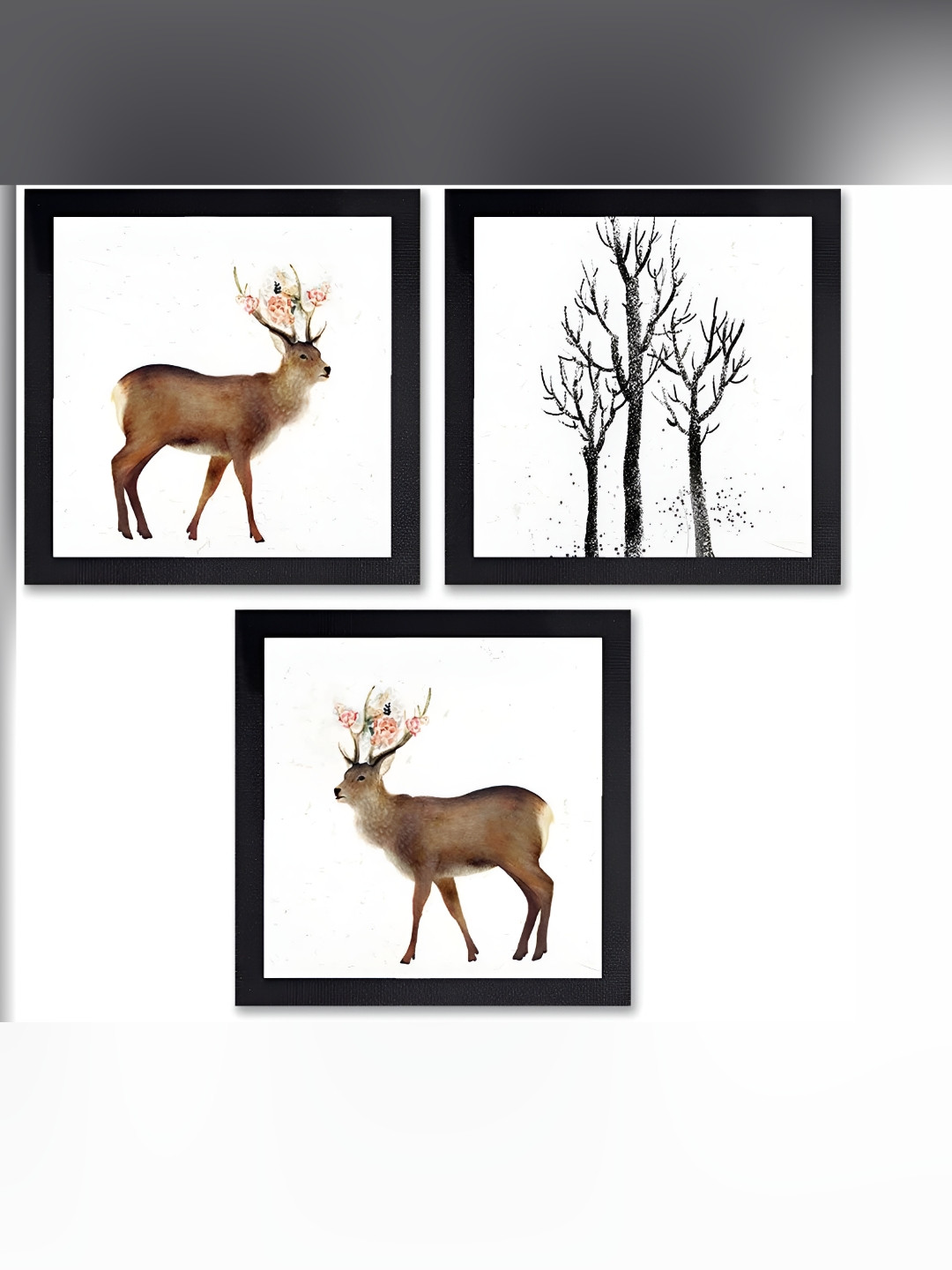 

PnF Black & Green 3 Pieces Wooden Painting Wall Art