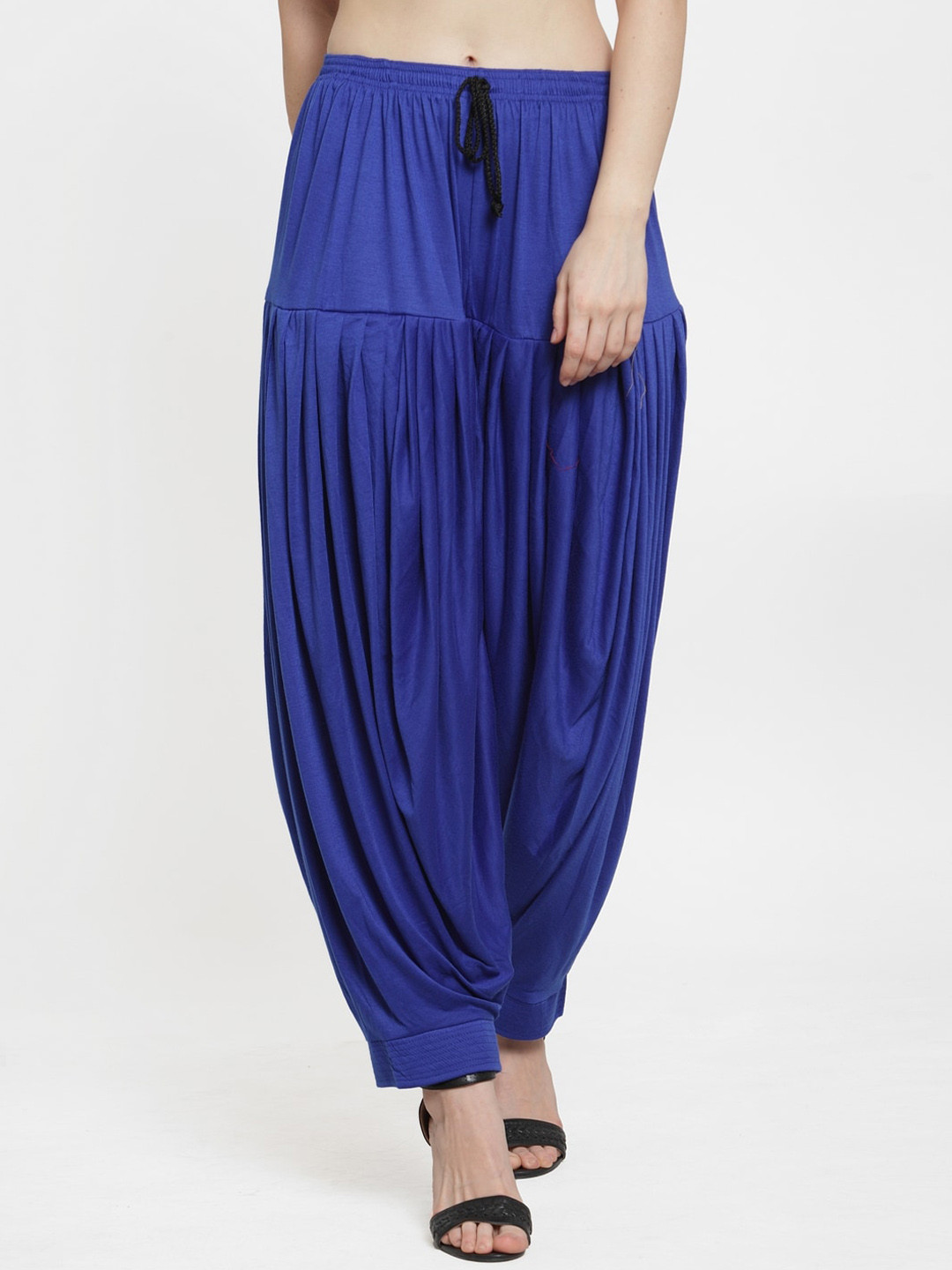 

Jinfo Women Loose Fit Mid-Rise Patiala, Blue