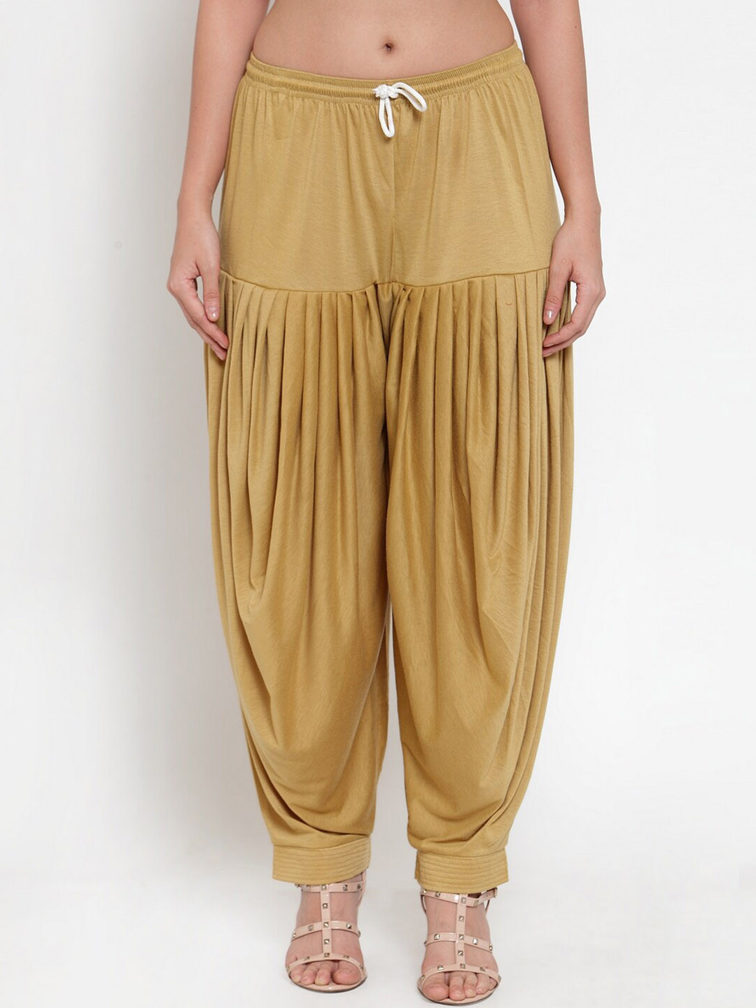 

Jinfo Women Mid-Rise Loose Fit Patiala, Beige