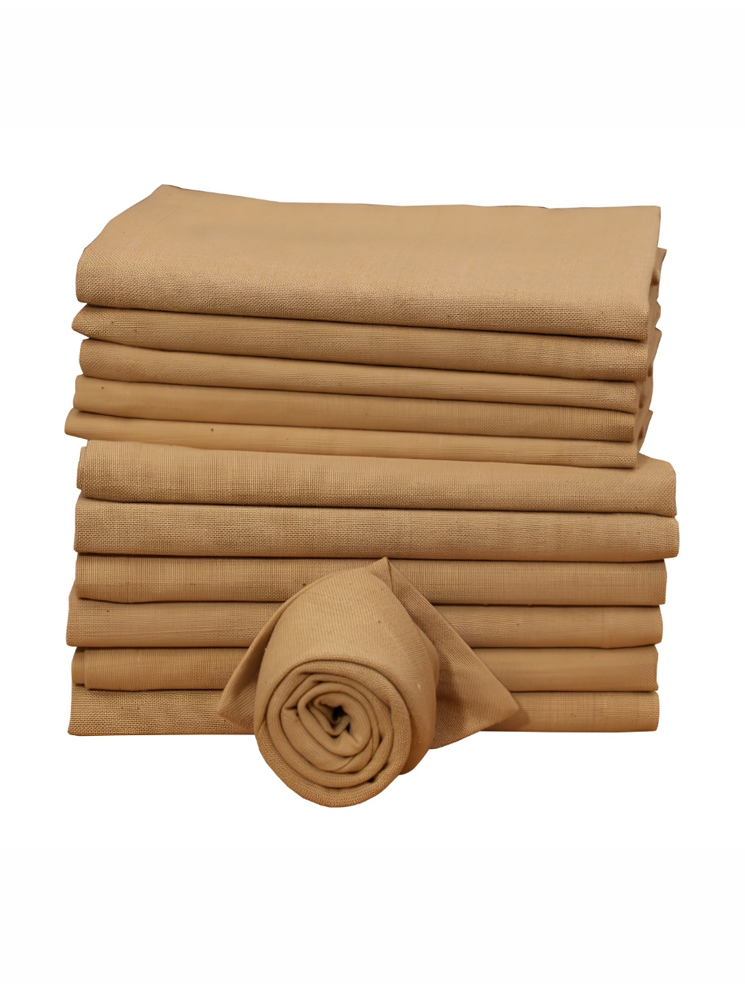 

FOVEROS Mustard 12 Pieces 45.72 cm x 45.72 cm Cotton Dinner Table Napkins