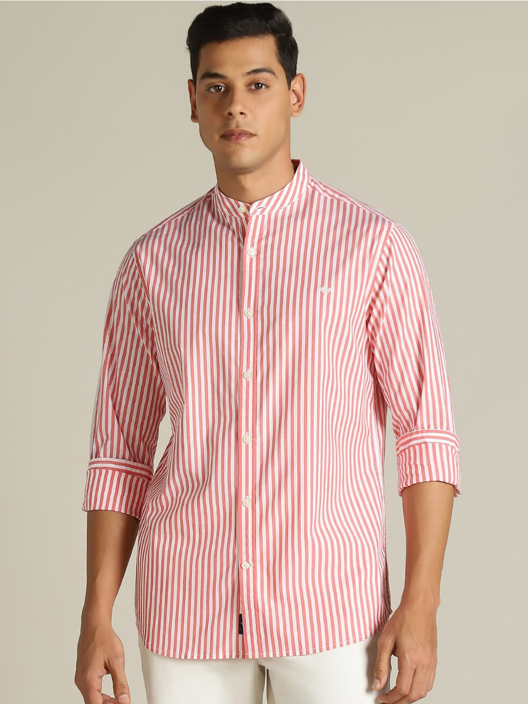 

Dockers Men Striped Classic Fit Shirt, Red