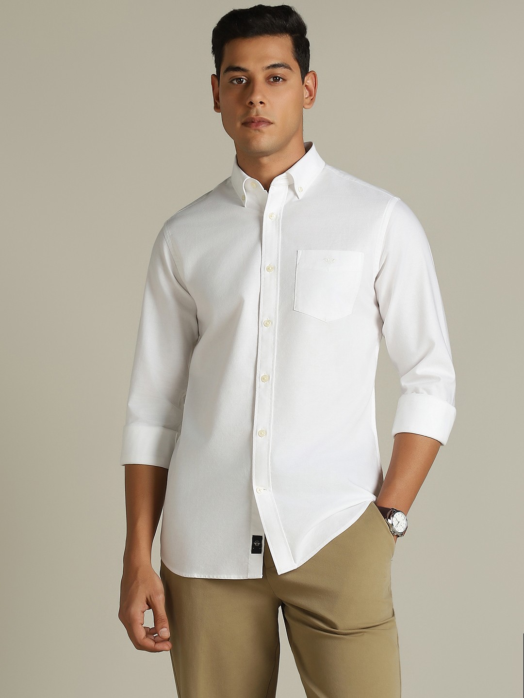

Dockers Men Solid Classic Fit Shirt, White