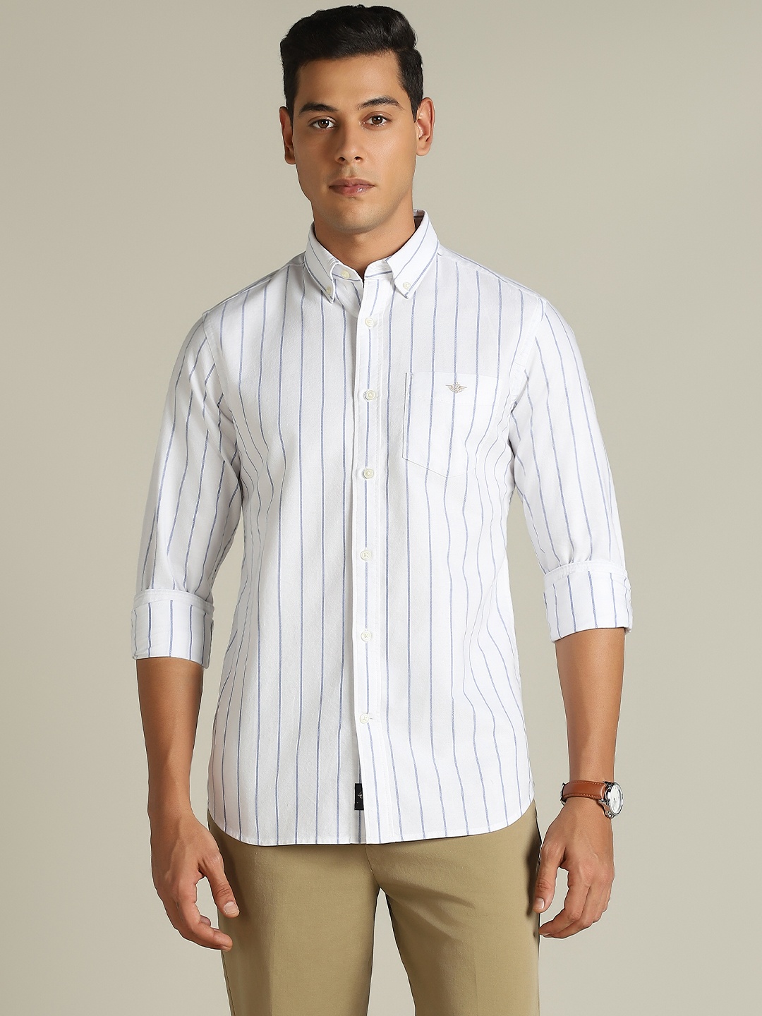 

Dockers Men Striped Classic Fit Shirt, White