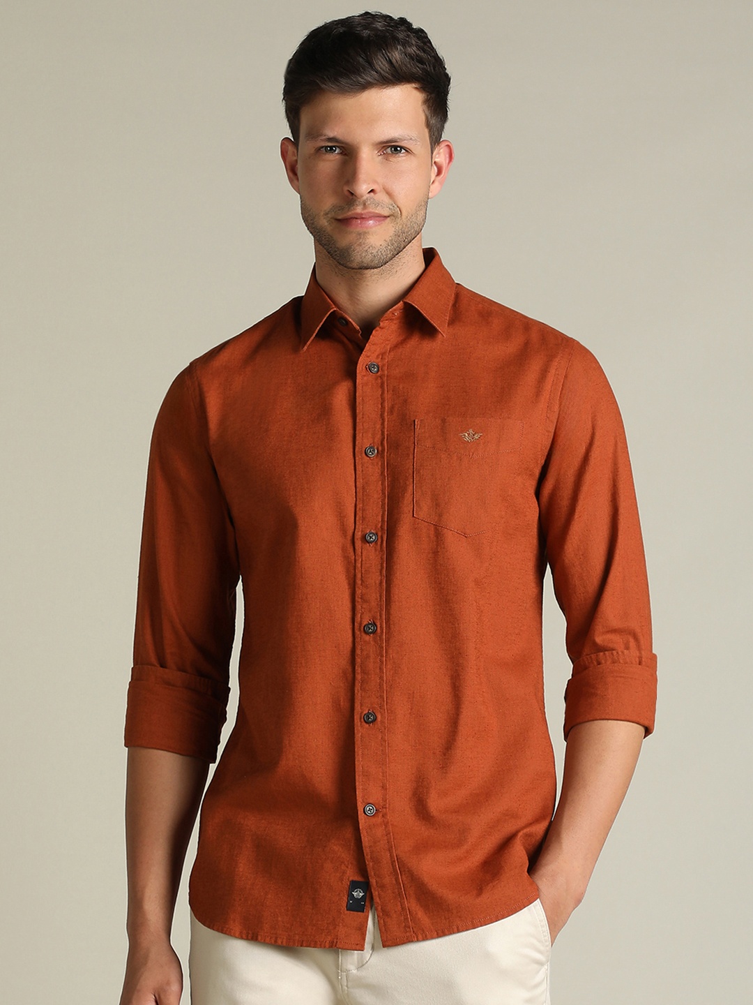 

Dockers Men Solid Classic Fit Shirt, Red