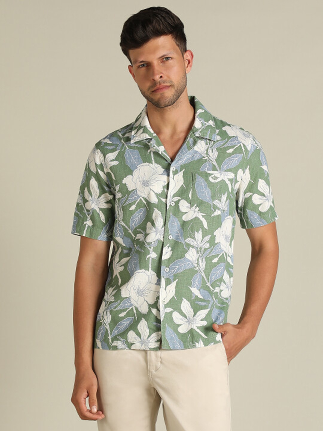 

Dockers Men Printed Relaxed Fit Shirt, Green