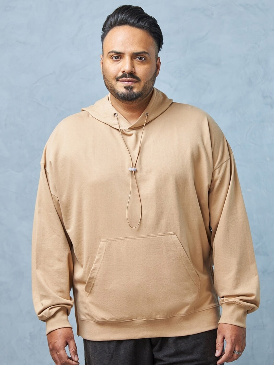 

Bewakoof Heavy Duty 1.0 Men Oversized Plus Size Hoodies, Beige