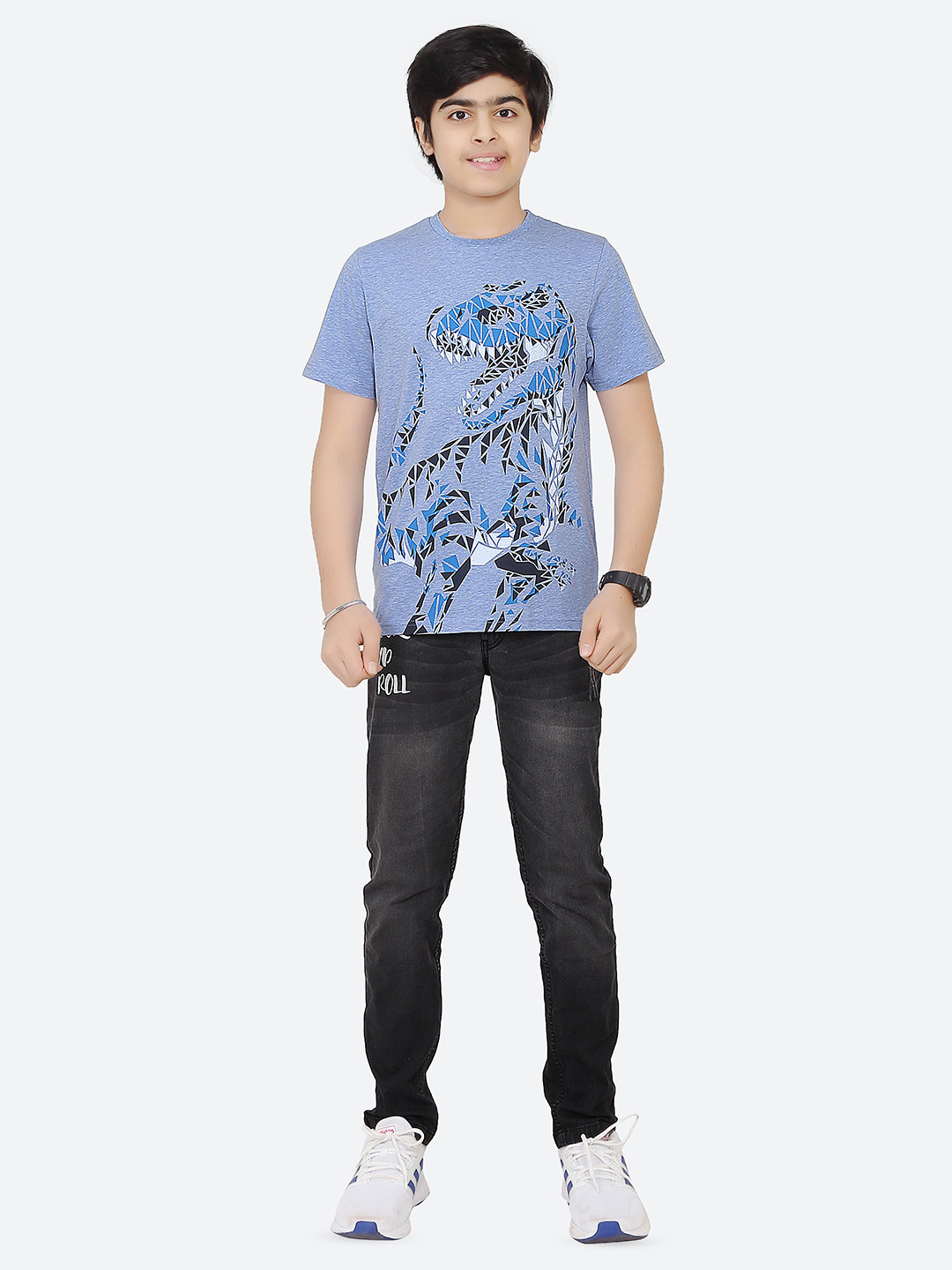 

BAESD Boys Graphic Printed Air Cooled Memory Foam T-shirt, Blue