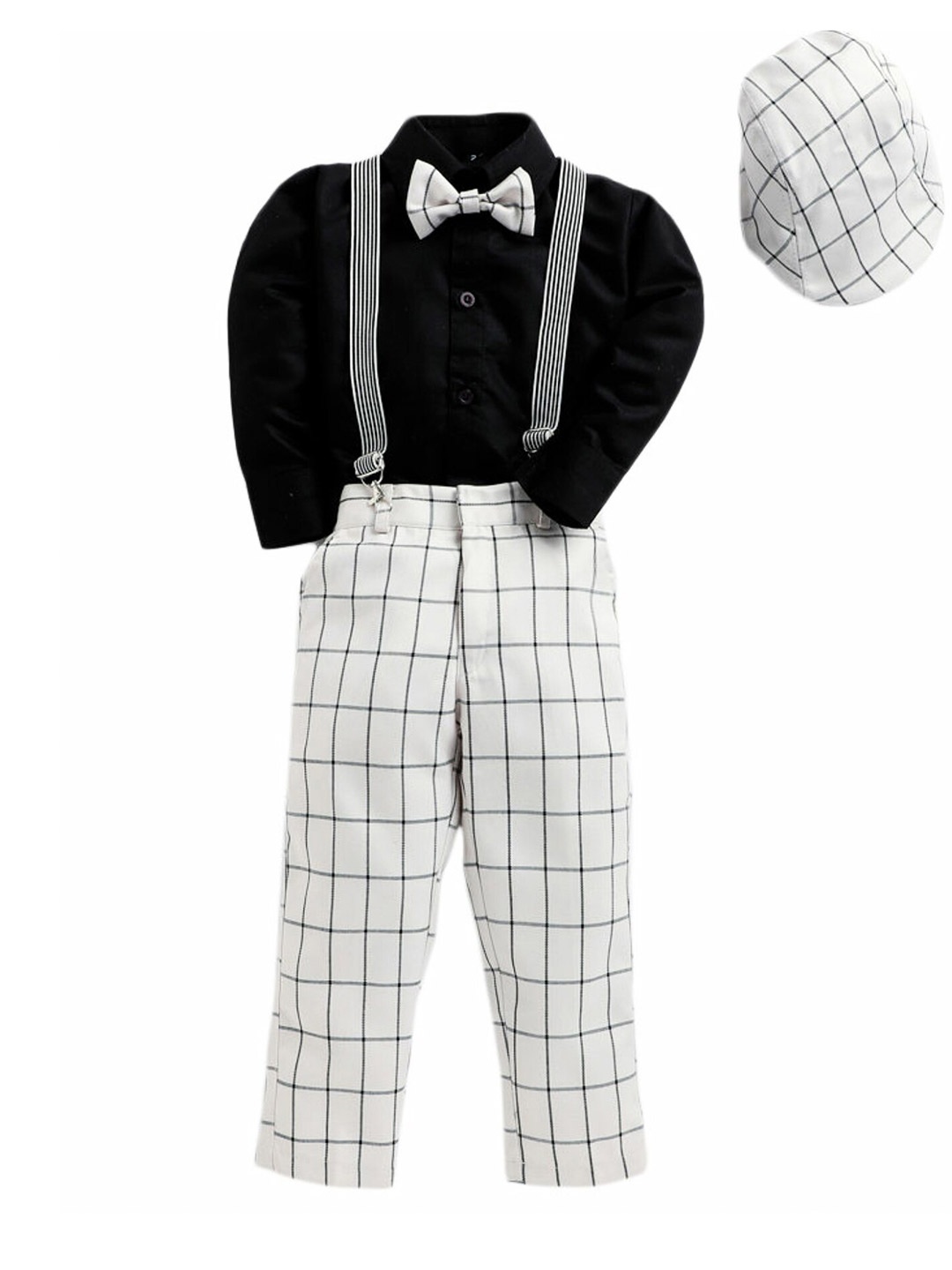 

BAESD Boys Silk Cotton Shirt with Trousers, White