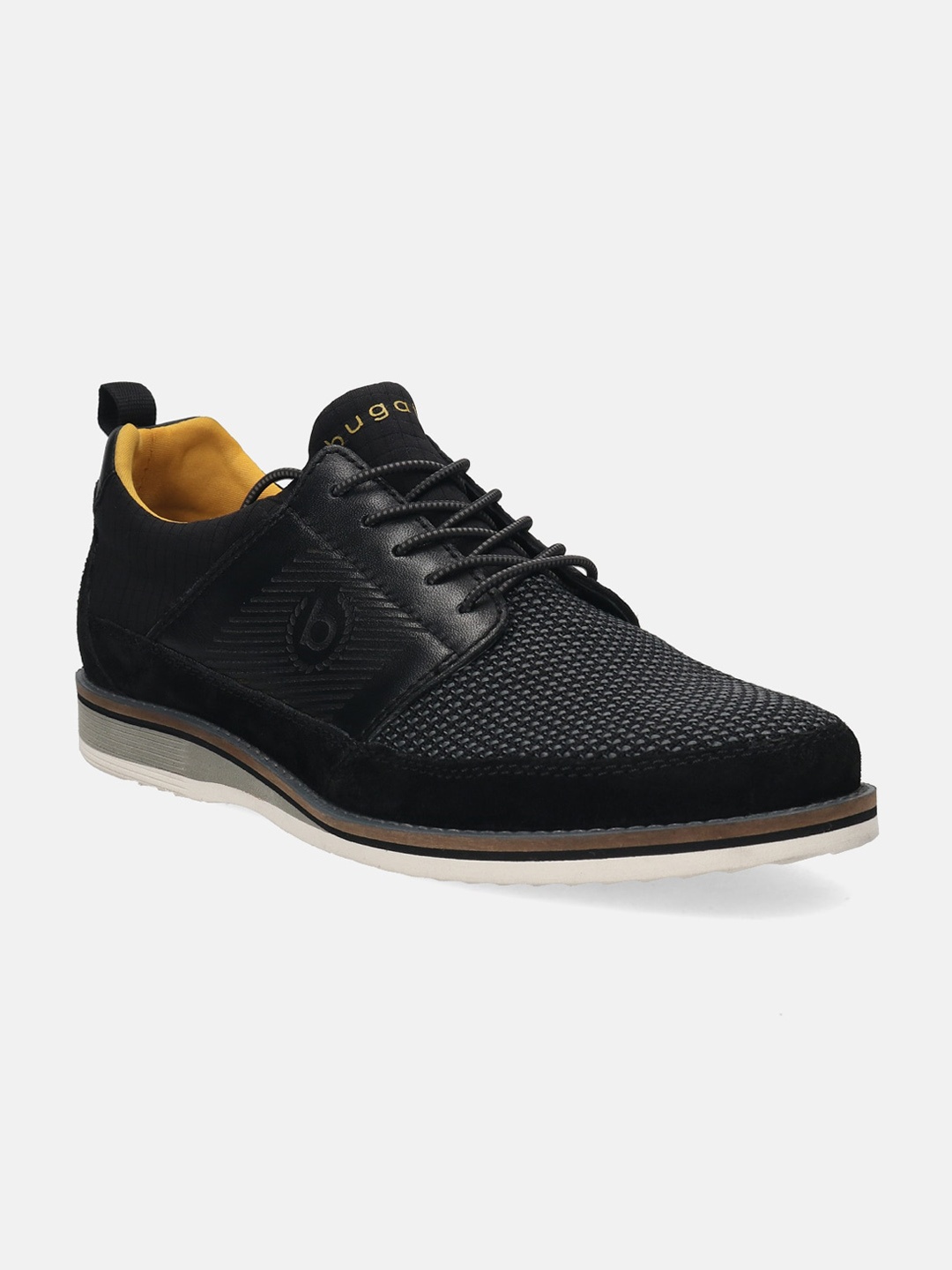 

Bugatti Sione Comfort Men Textured Sneakers, Black