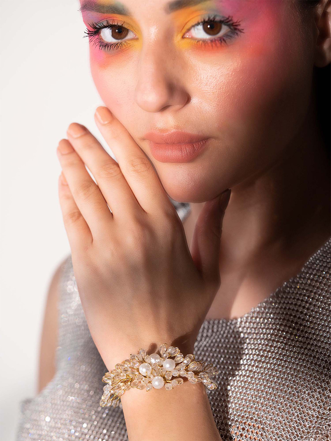 

D'oro Moonflower Gold-Plated Charm Bracelet