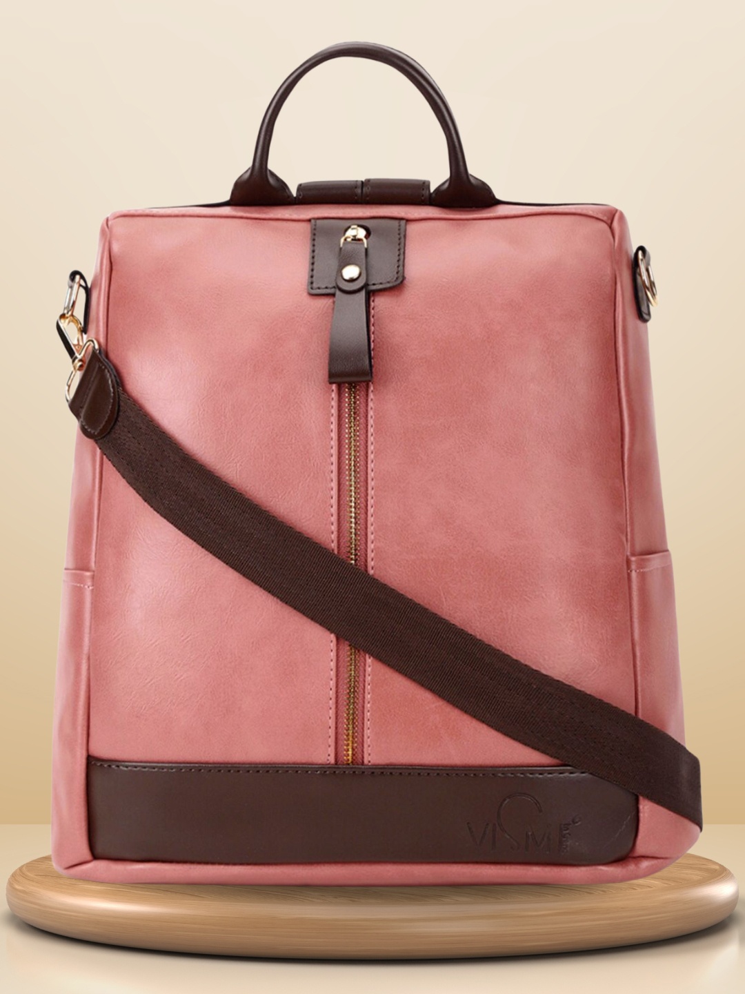 

VISMIINTREND Women Backpack Handheld Bag for 13 inch Laptop, Pink