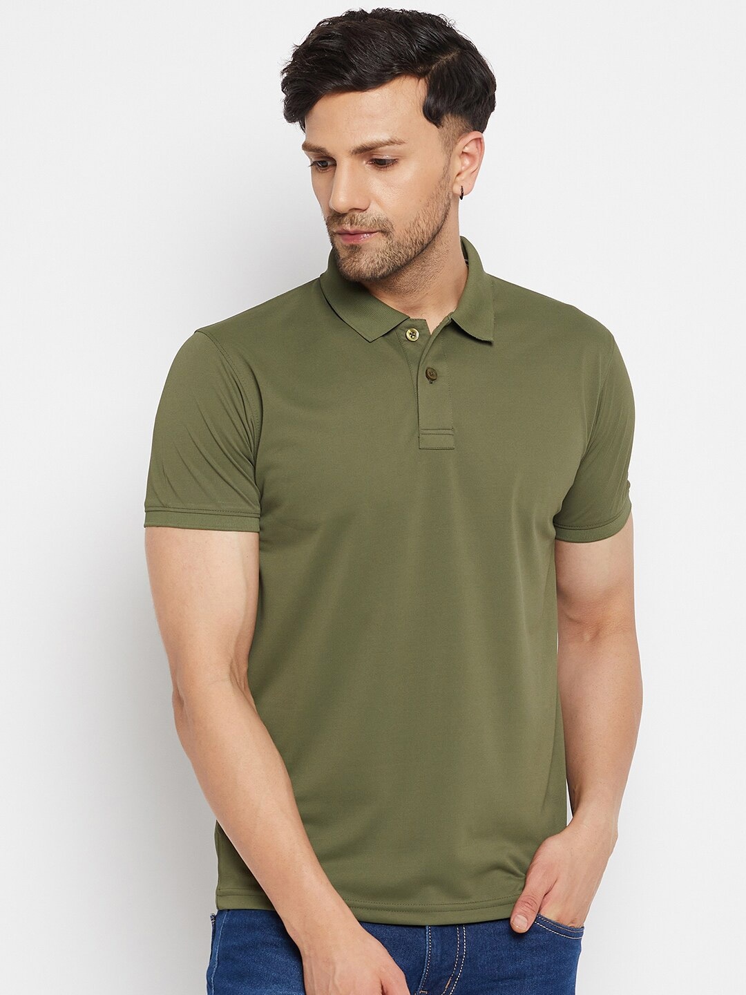 

98 Degree North Polo Collar Short Sleeves Regular T-shirt, Olive