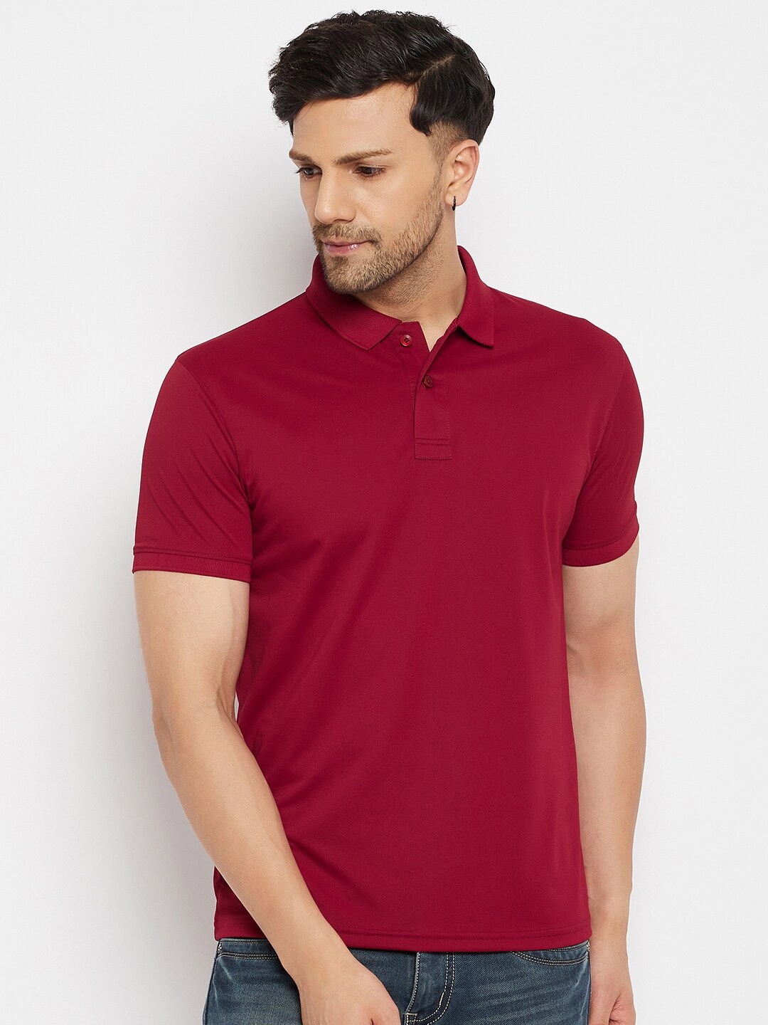 

98 Degree North Polo Collar Short Sleeves Regular T-shirt, Maroon