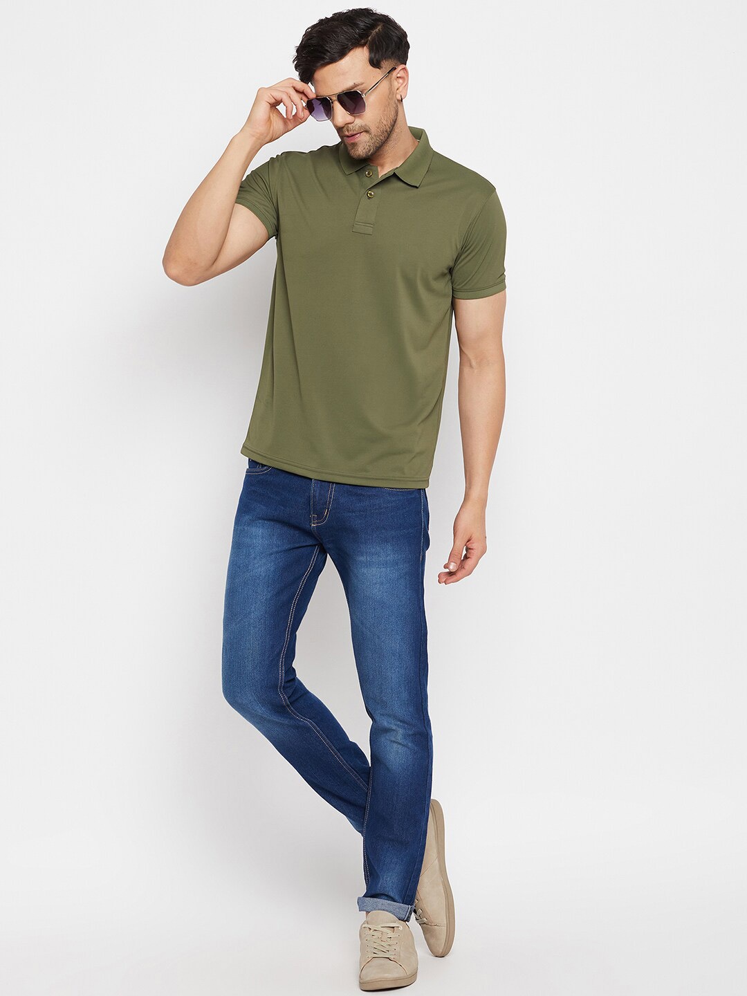 

98 Degree North Polo Collar Short Sleeves Regular T-shirt, Olive