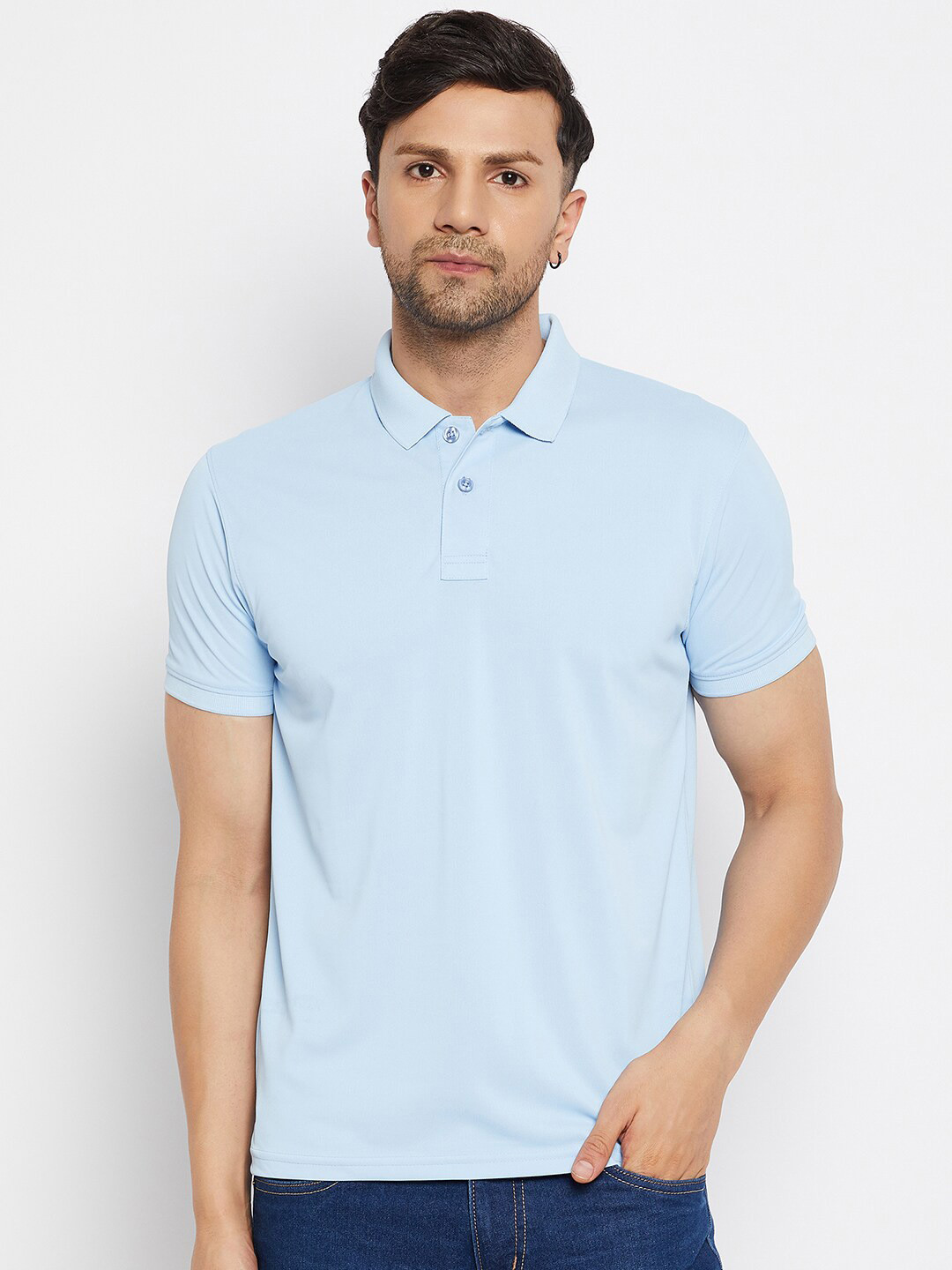 

98 Degree North Polo Collar Short Sleeves Regular T-shirt, Turquoise blue