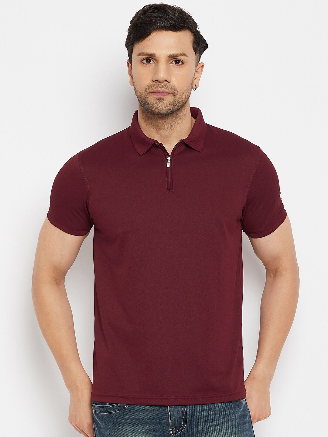 

98 Degree North Polo Collar Short Sleeves Regular T-shirt, Maroon