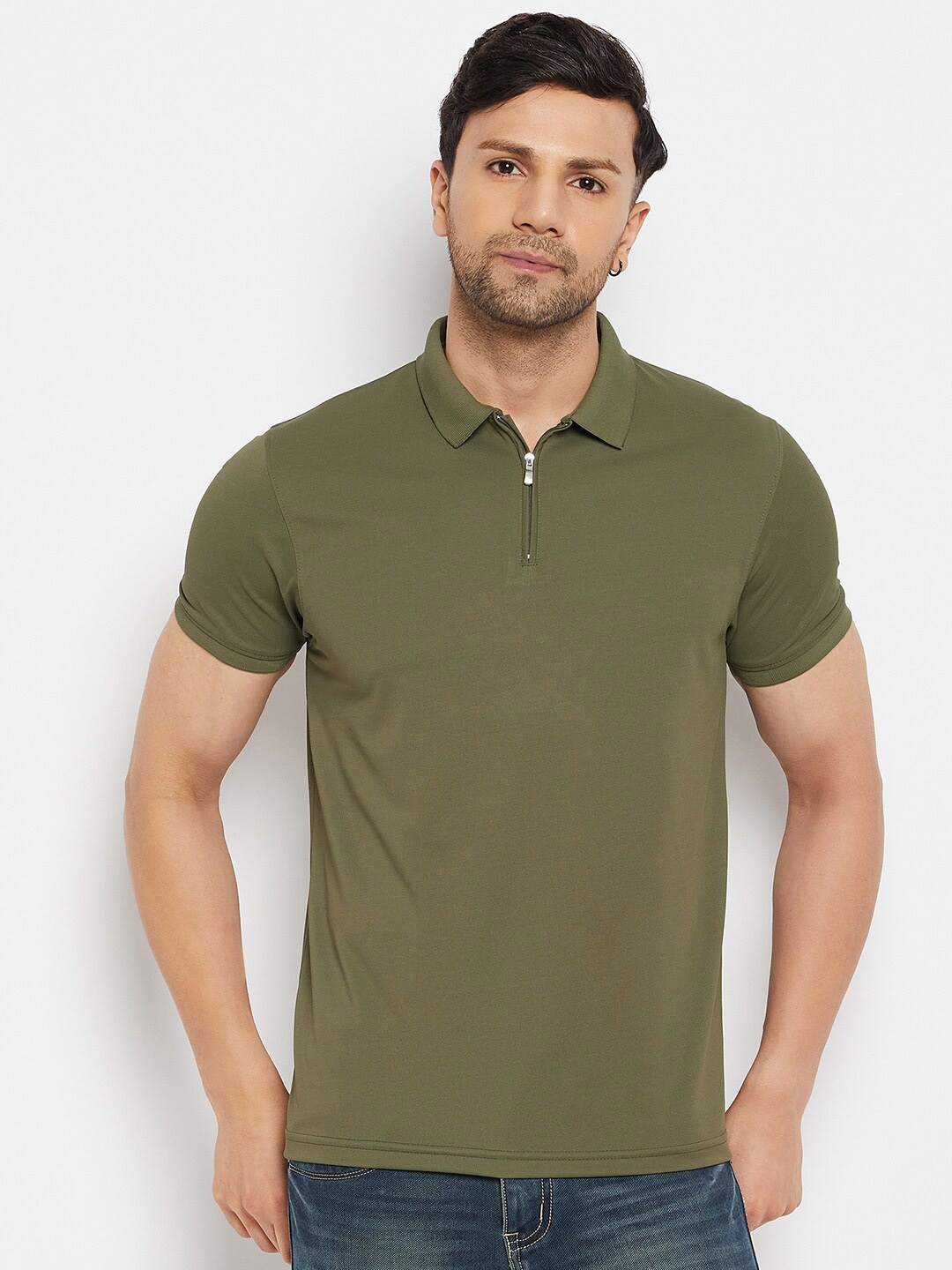 

98 Degree North Polo Collar T-shirt, Olive