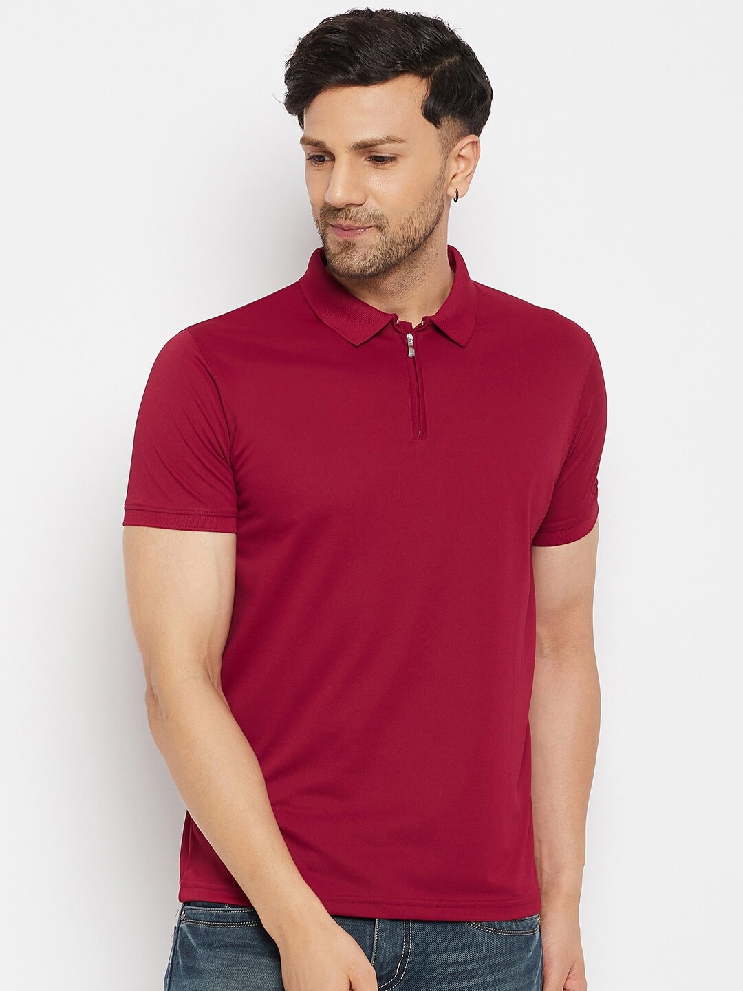 

98 Degree North Polo Collar Short Sleeves Regular T-shirt, Maroon