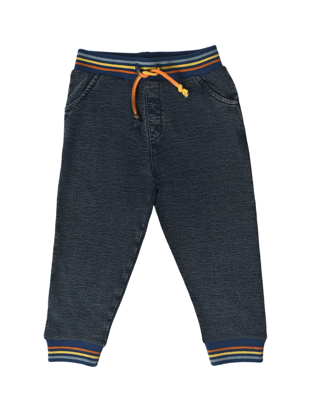 

MiArcus Infants Cotton Denim Joggers, Blue