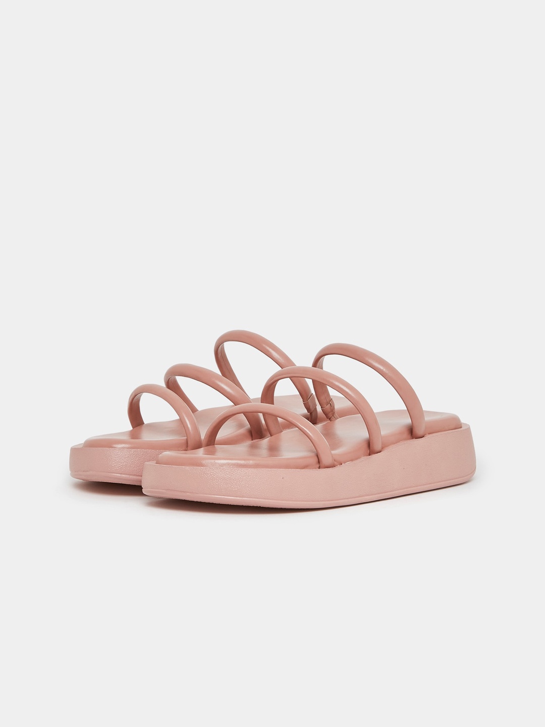 

Styli Strappy Open Toe Flats, Pink