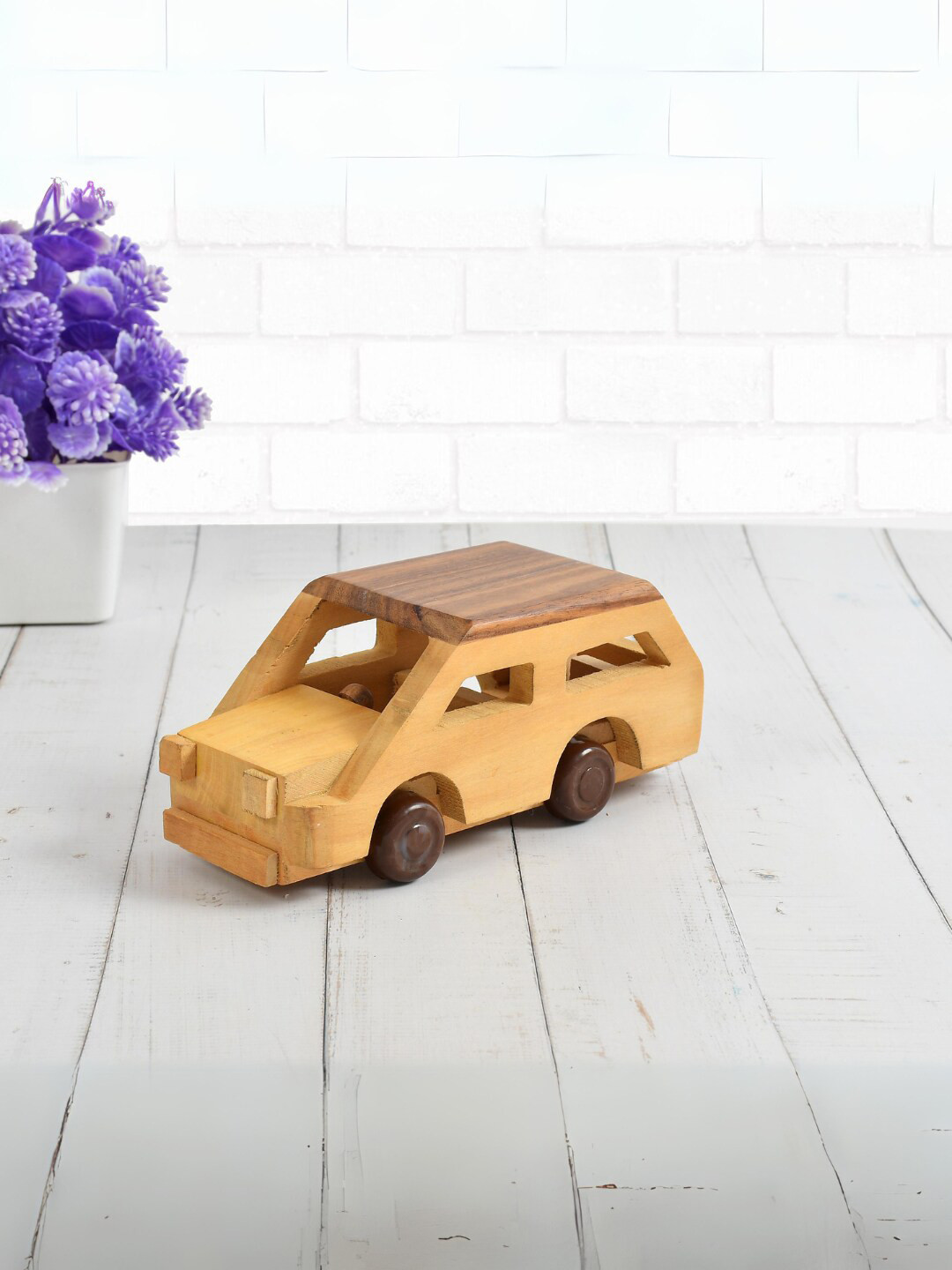 

CLIO'S HERITAGE STORE Kids Brown Wooden Maruti 800 Toy Vehicles