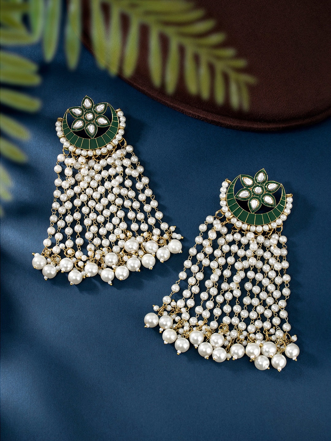 

Peora Gold-Plated Contemporary Drop Earrings