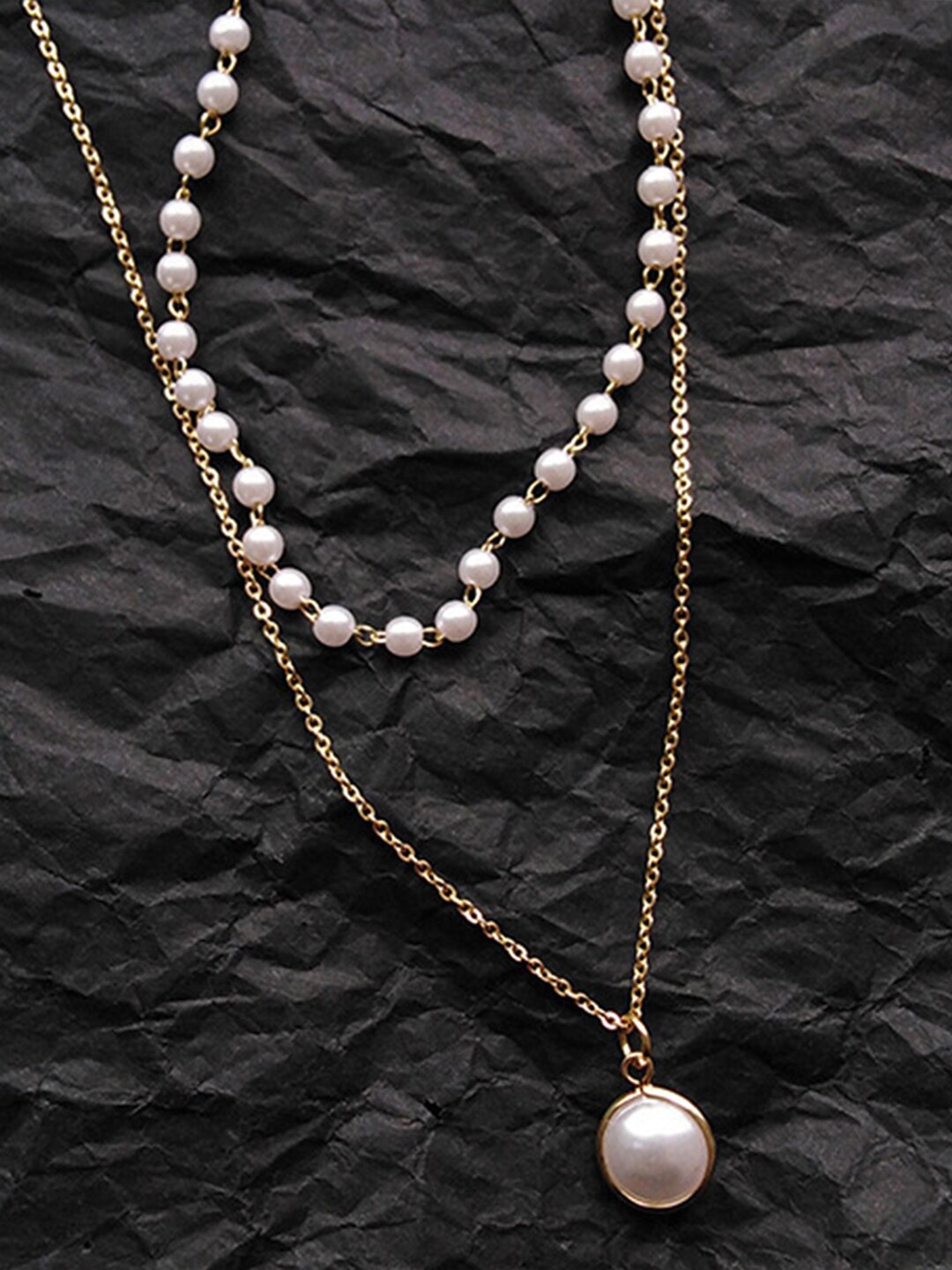 

Peora Rose Gold Plated Pearl Chain