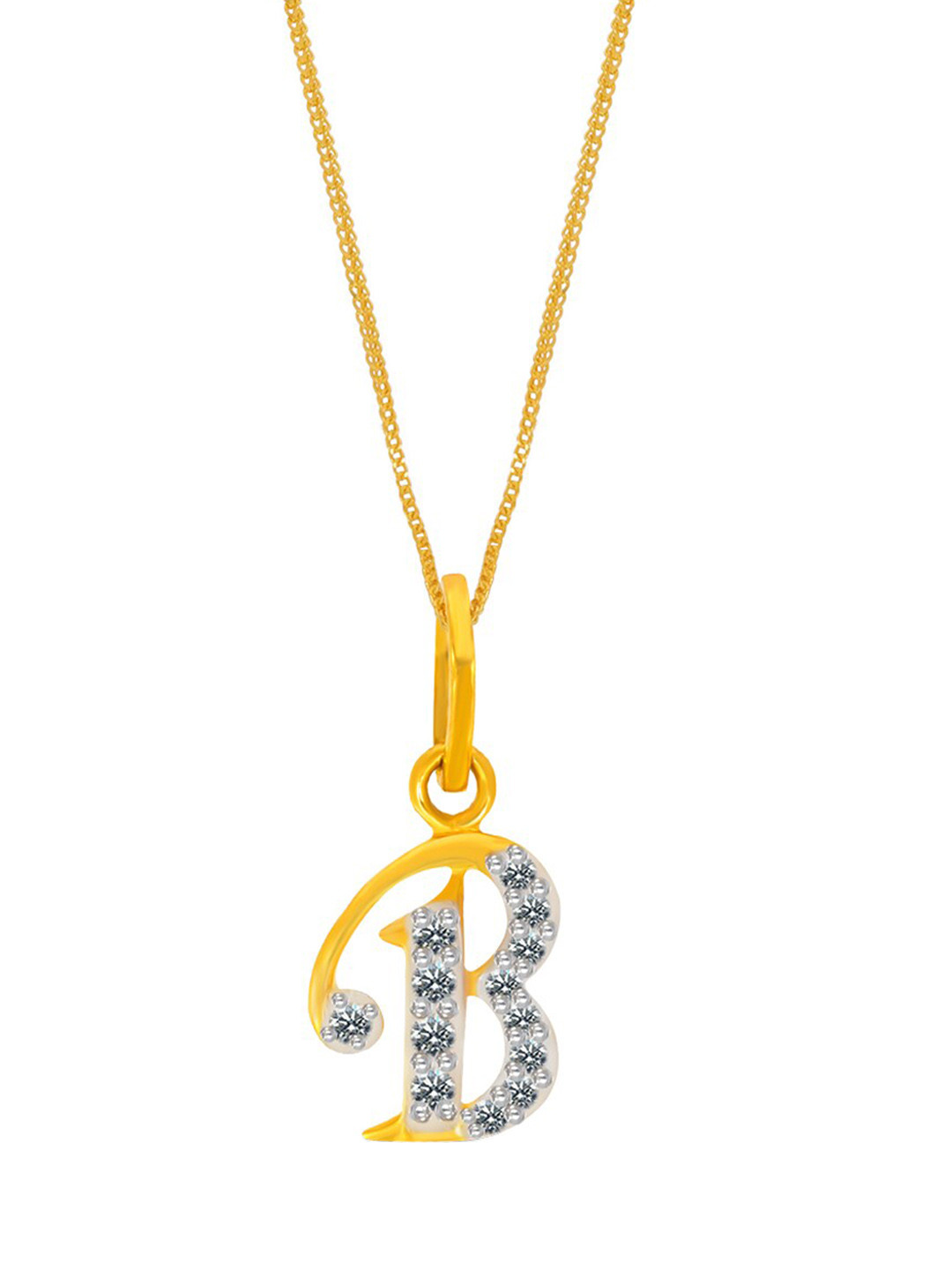 

BHIMA 22K Hallmark 916 Purity Yellow Gold Alphabet B Pendant