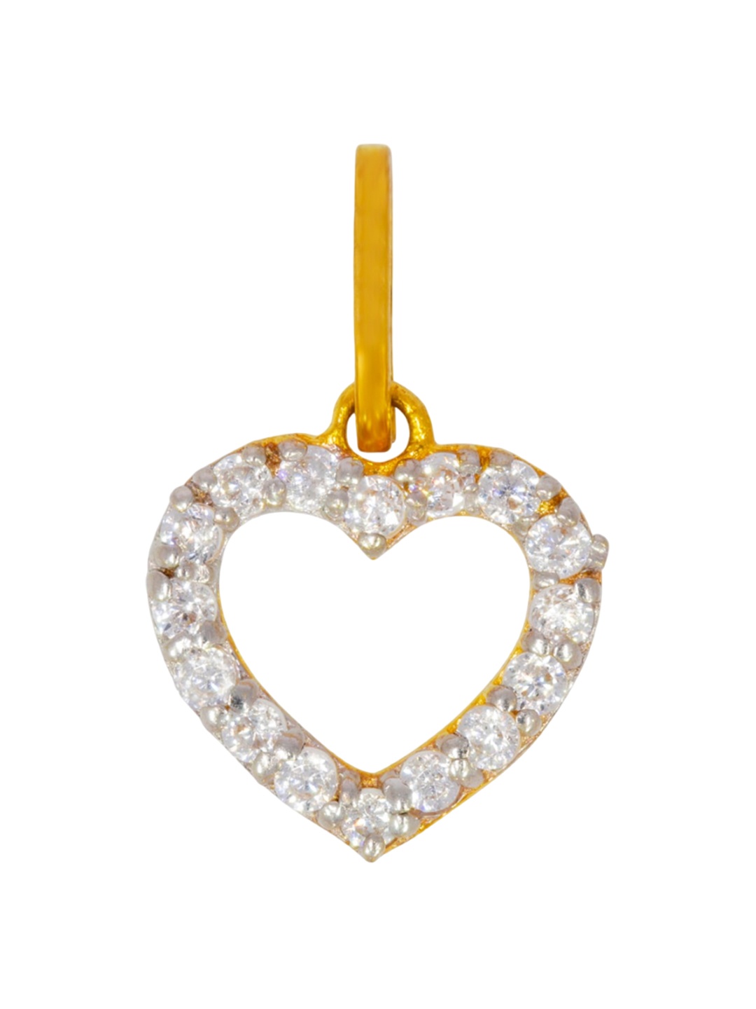 

BHIMA 22K Hallmark 916 Purity Yellow Gold Love Stone Pendant