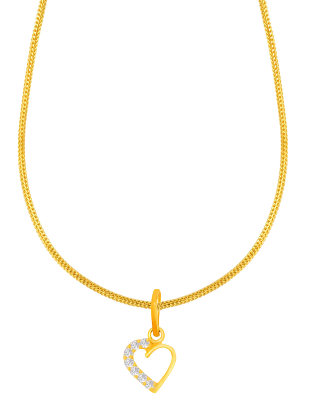 

BHIMA 22K Hallmark 916 Purity Yellow Gold Love Stone Pendant