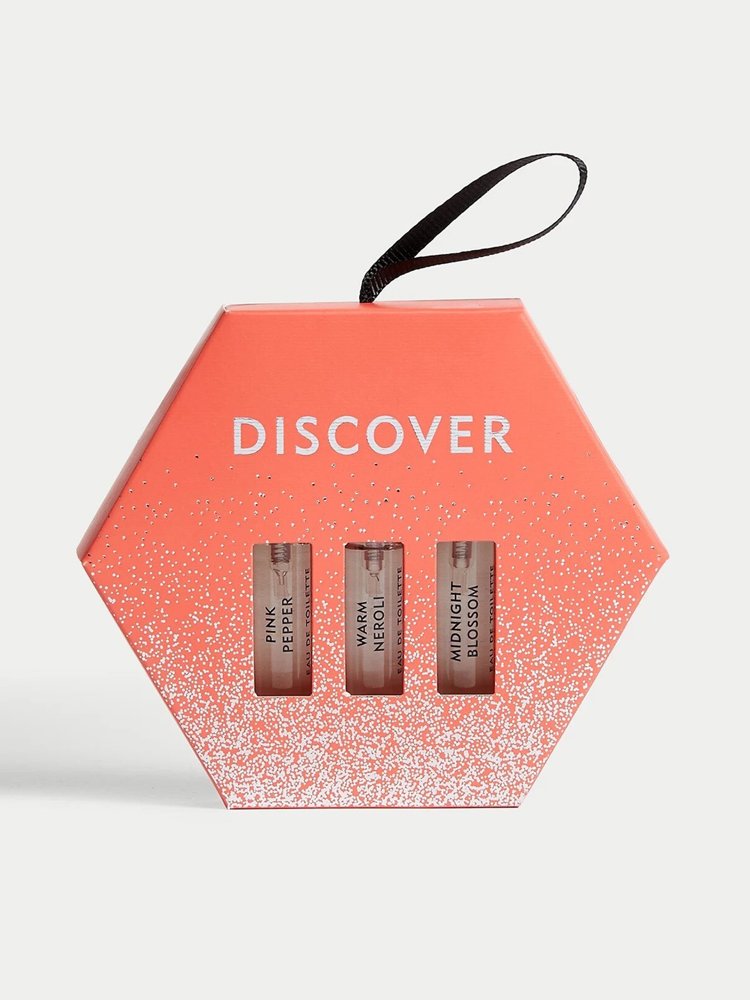 

Marks & Spencer Set If 3 Pink Pepper-Warm Neroli-Midnight Blossom Eau De Toilette-5ml Each, Transparent