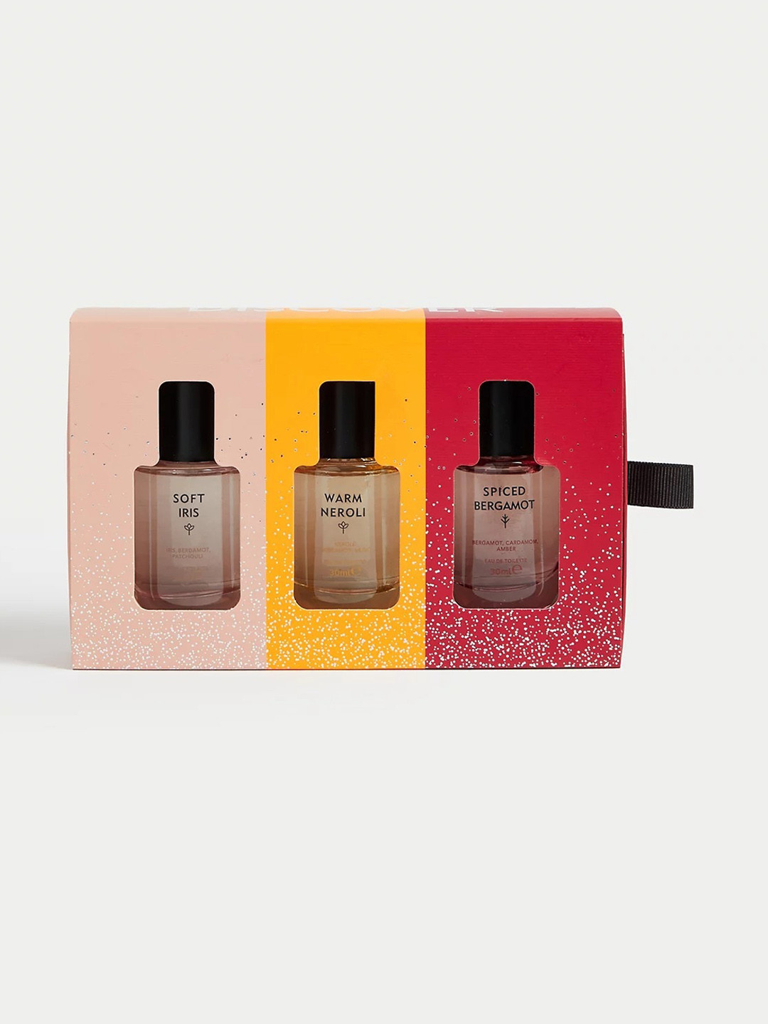 

Marks & Spencer Set If 3 Soft Iris-Warm Neroli-Spiced Bergamot Eau De Toilette-30ml Each, Transparent