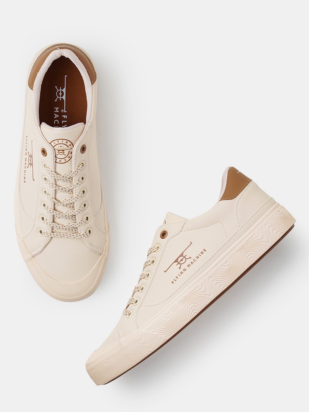 

Flying Machine Men Comfort Insole Sneakers, Beige